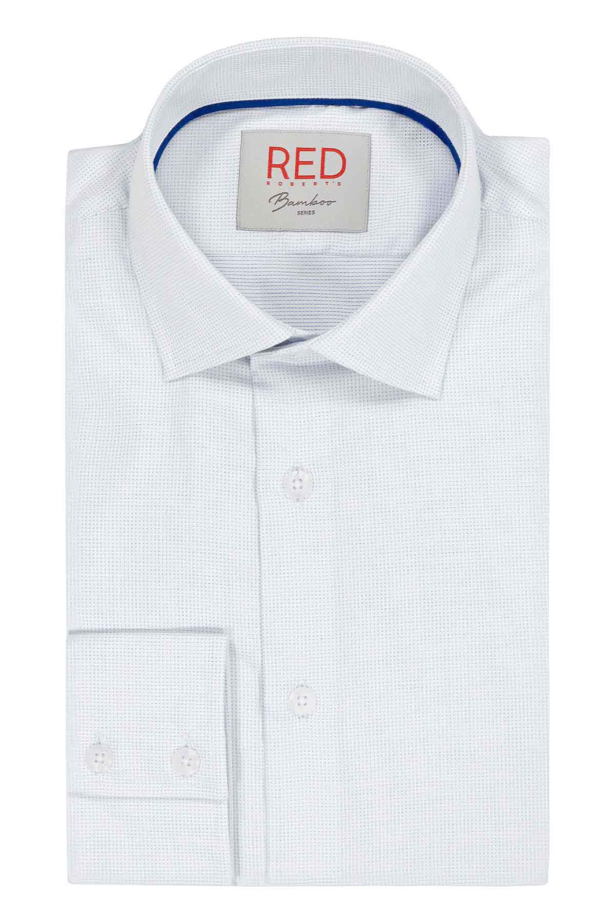Camisa Vestir BAMBOO Roberts Red Blanco Slim Fit