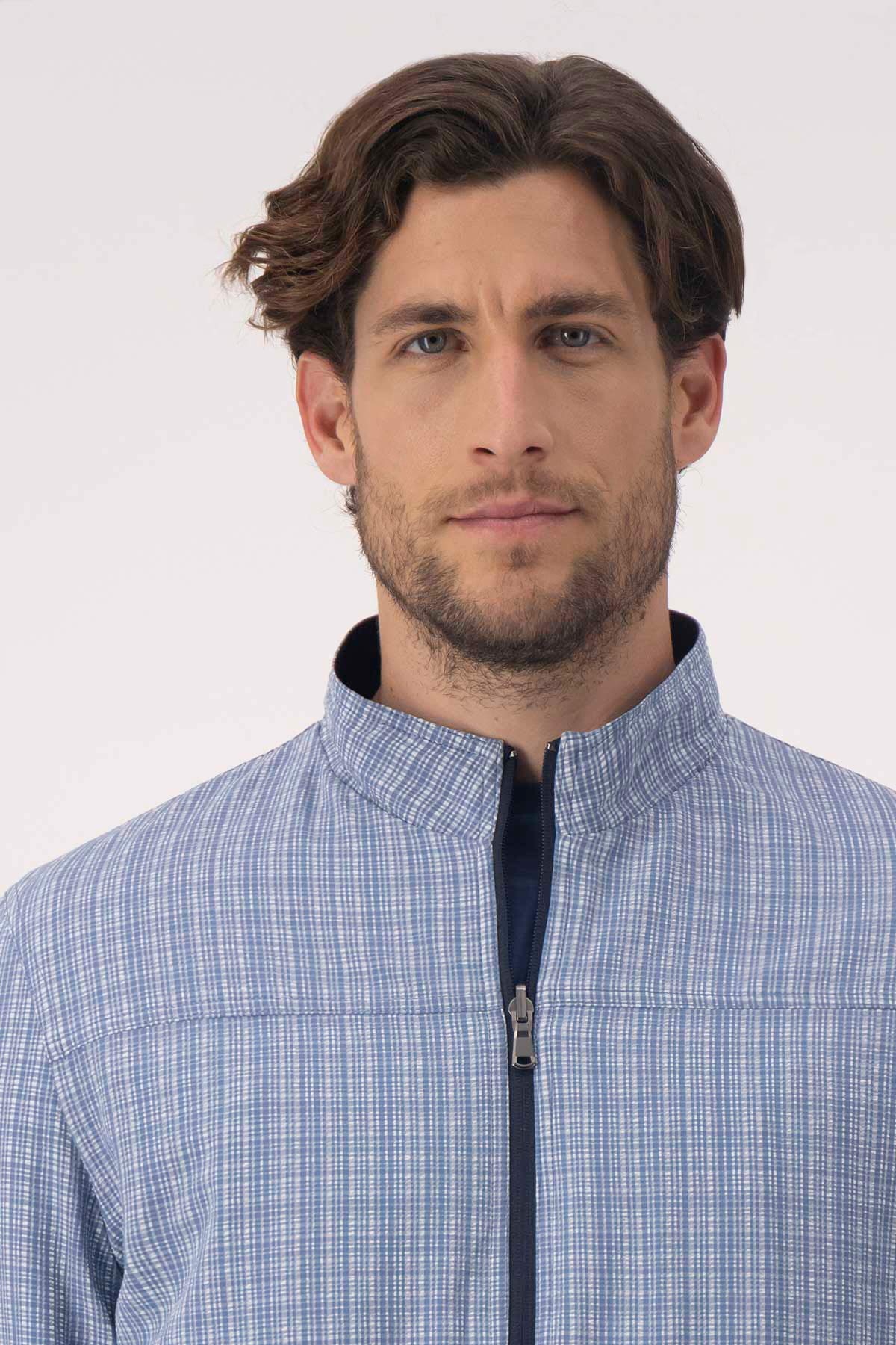Chamarra Contemporary Fit Azul Marino