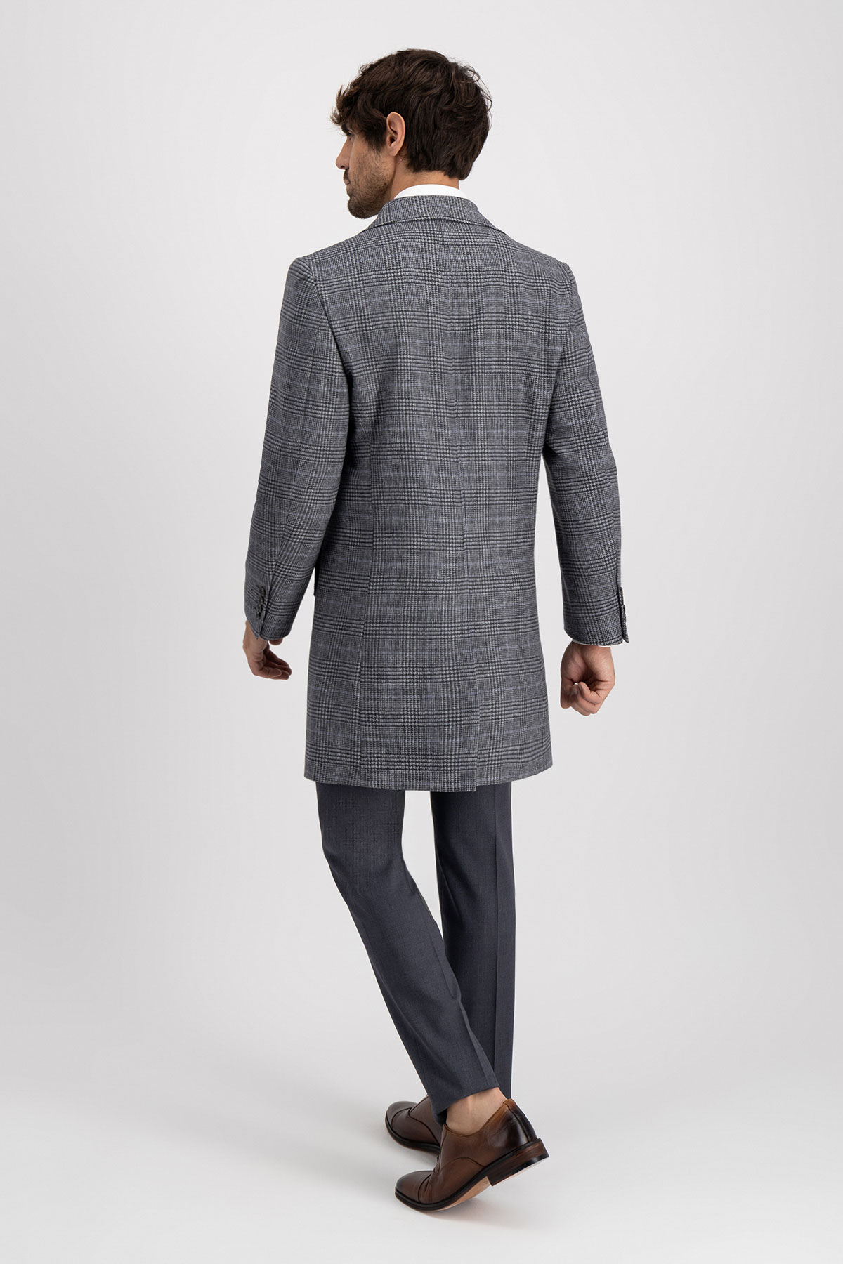 Abrigo Roberts Gris Oxford Slim Fit