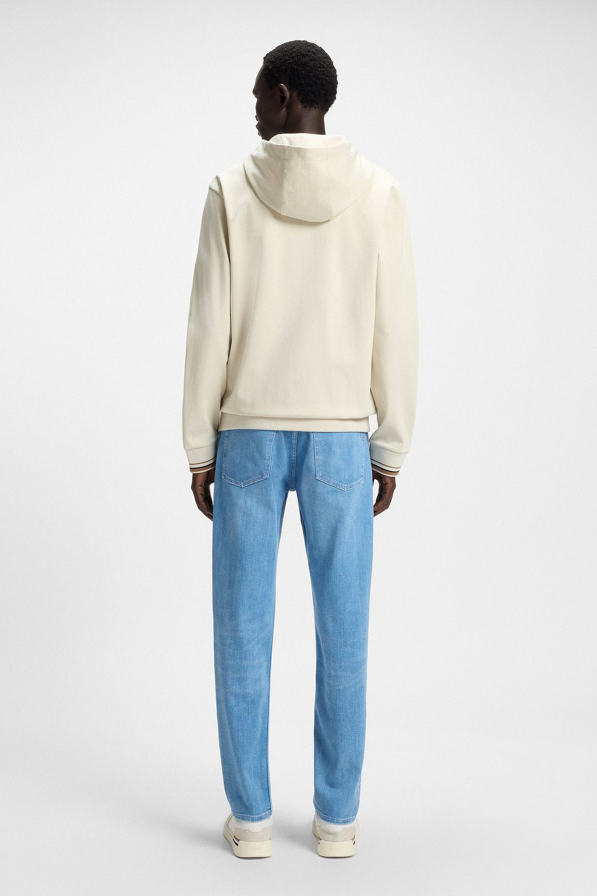 Sudadera Con Capucha De Algodón Con Cremallera Y Cordones Estampados image number 3