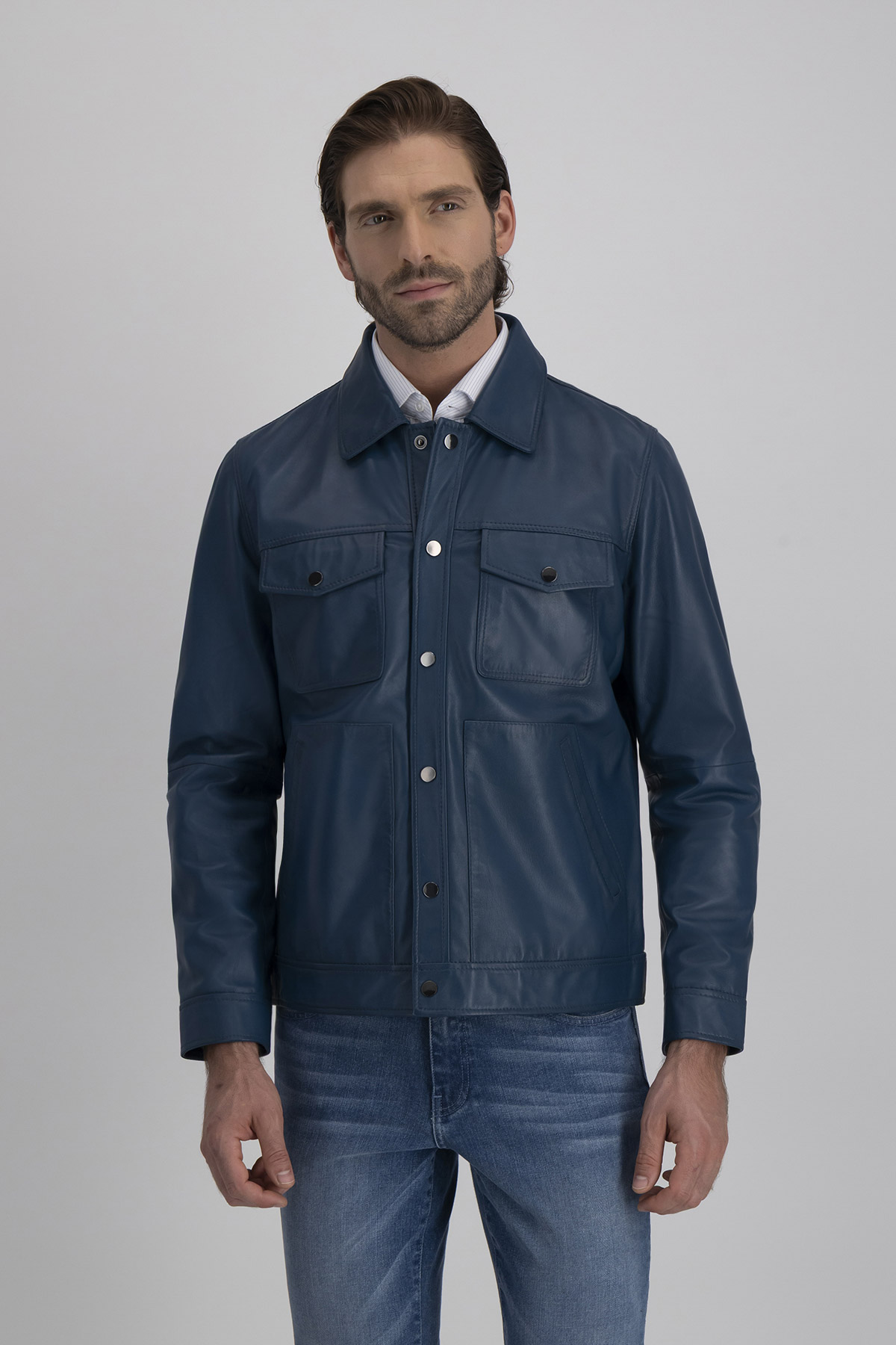Chamarra La Vera Pelle Contemporary Fit