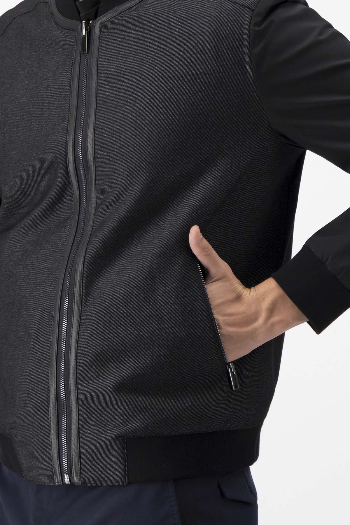 Chamarra Reversible Contemporary Fit Negro