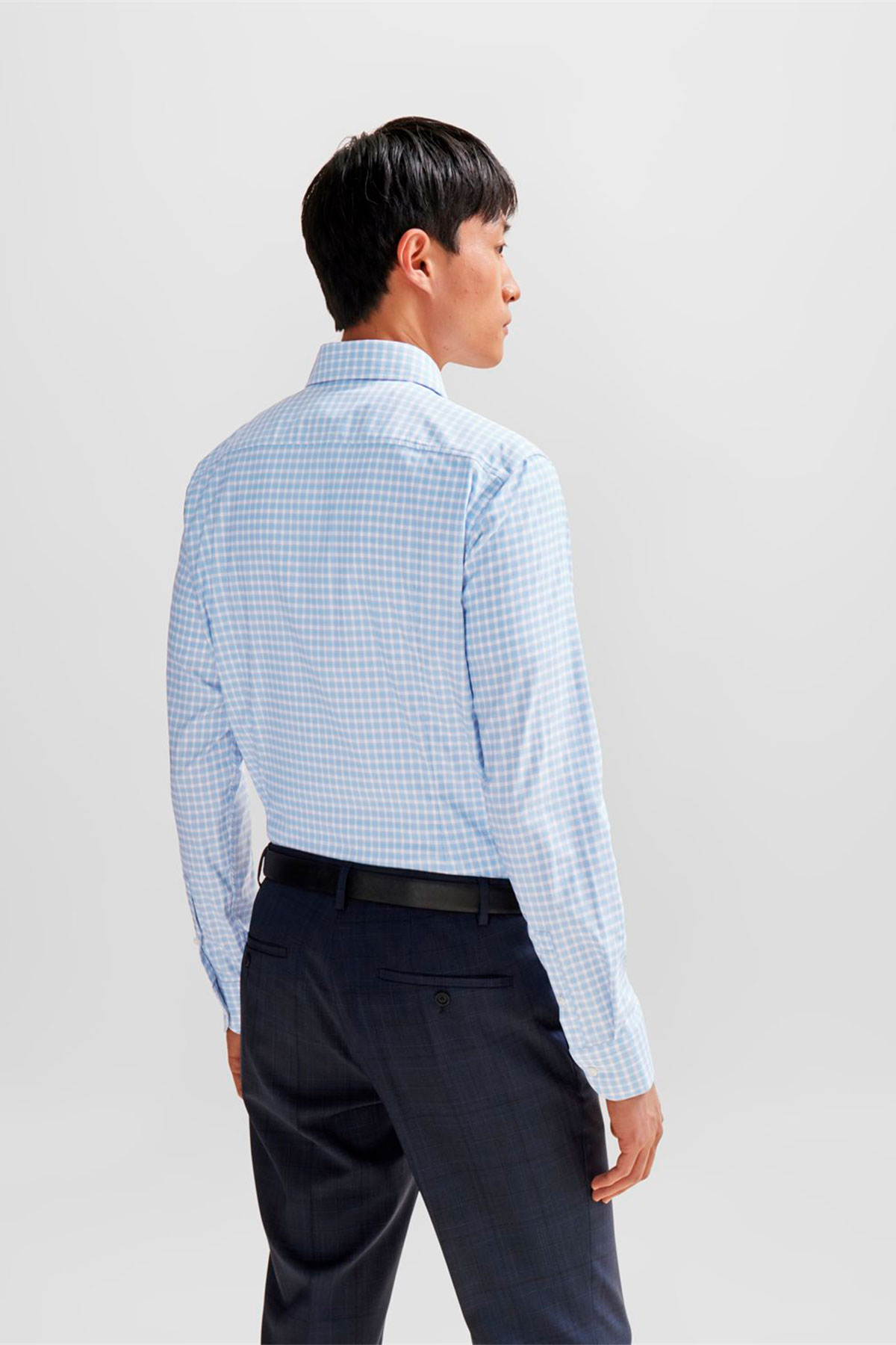 Camisa Formal Boss Azul Claro Slim Fit