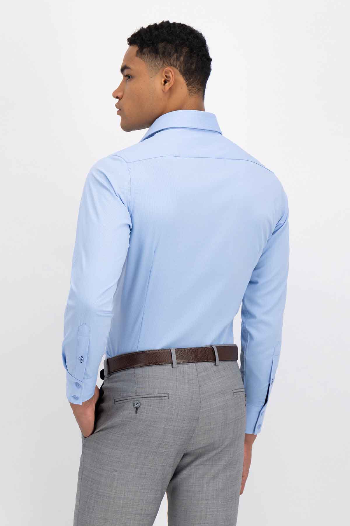 Camisa Vestir BAMBOO Roberts Red Gris Slim Fit