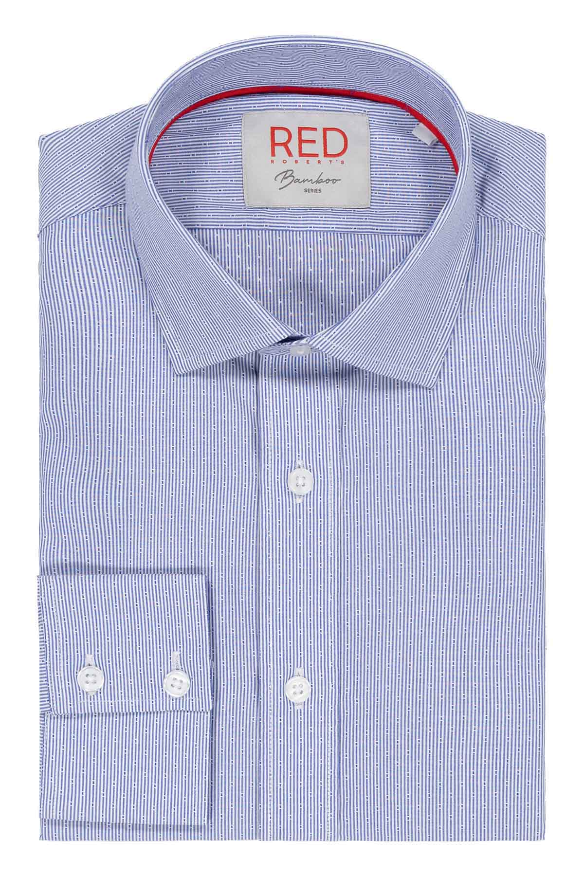 Camisa Vestir BAMBOO Roberts Red Azul Slim Fit