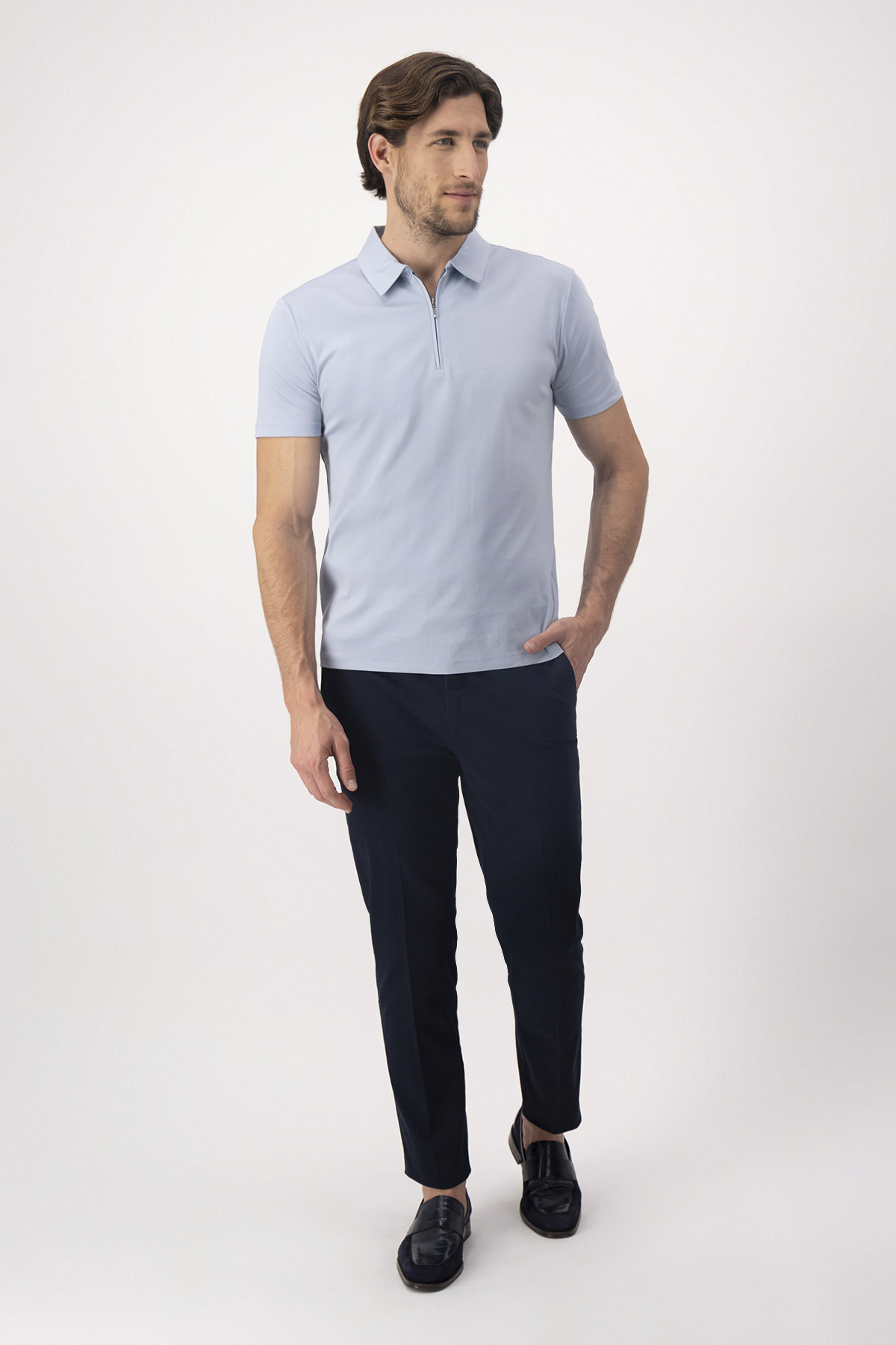 Playera Tipo Polo MERCERIZED COTTON Contemporary Fit