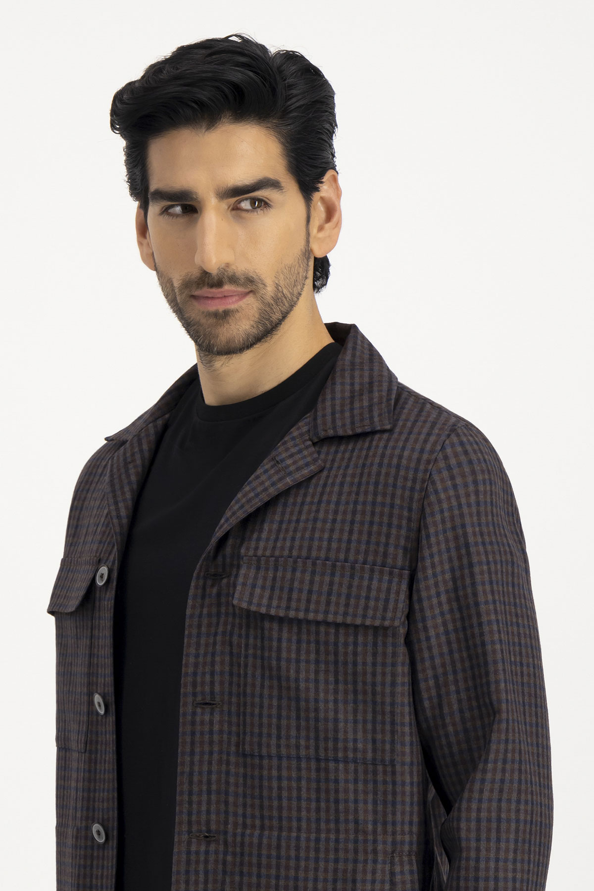 Sobrecamis Slim Fit Café canela