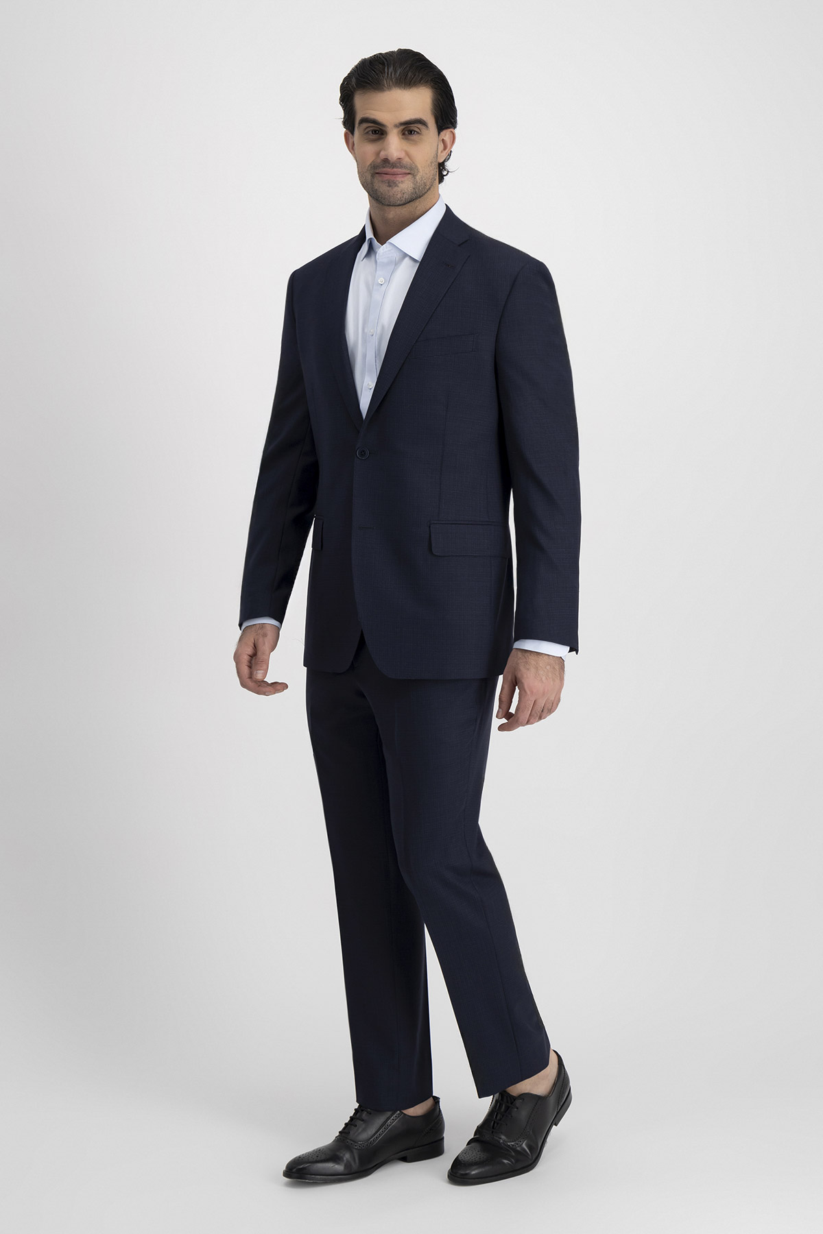 Traje Calderoni Couture Azul Marino Contemporary Fit