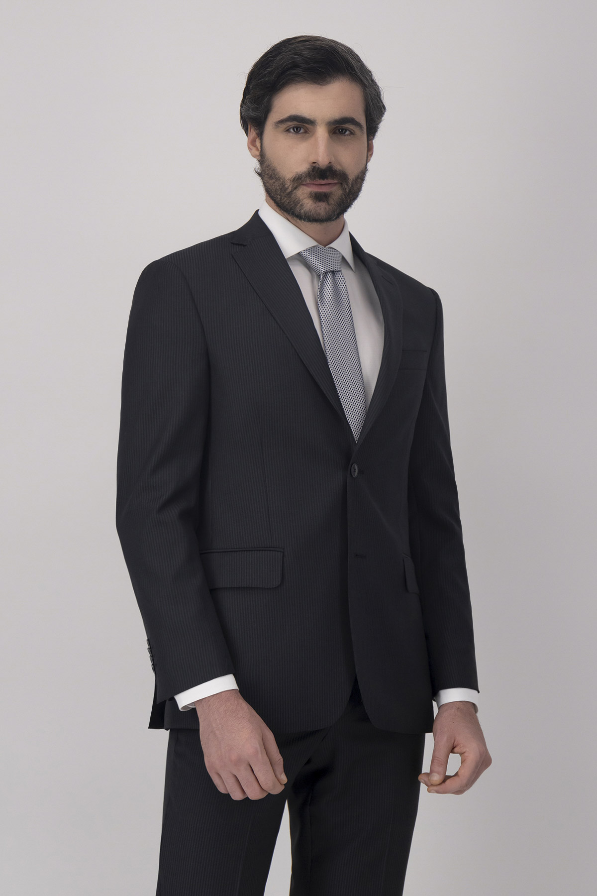 Traje Color Gris Oxford Contemporary Fit