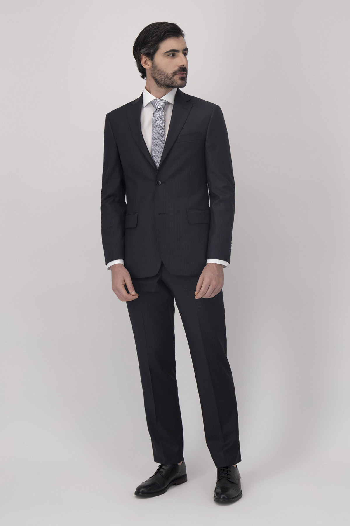 Traje Color Gris Oxford Contemporary Fit