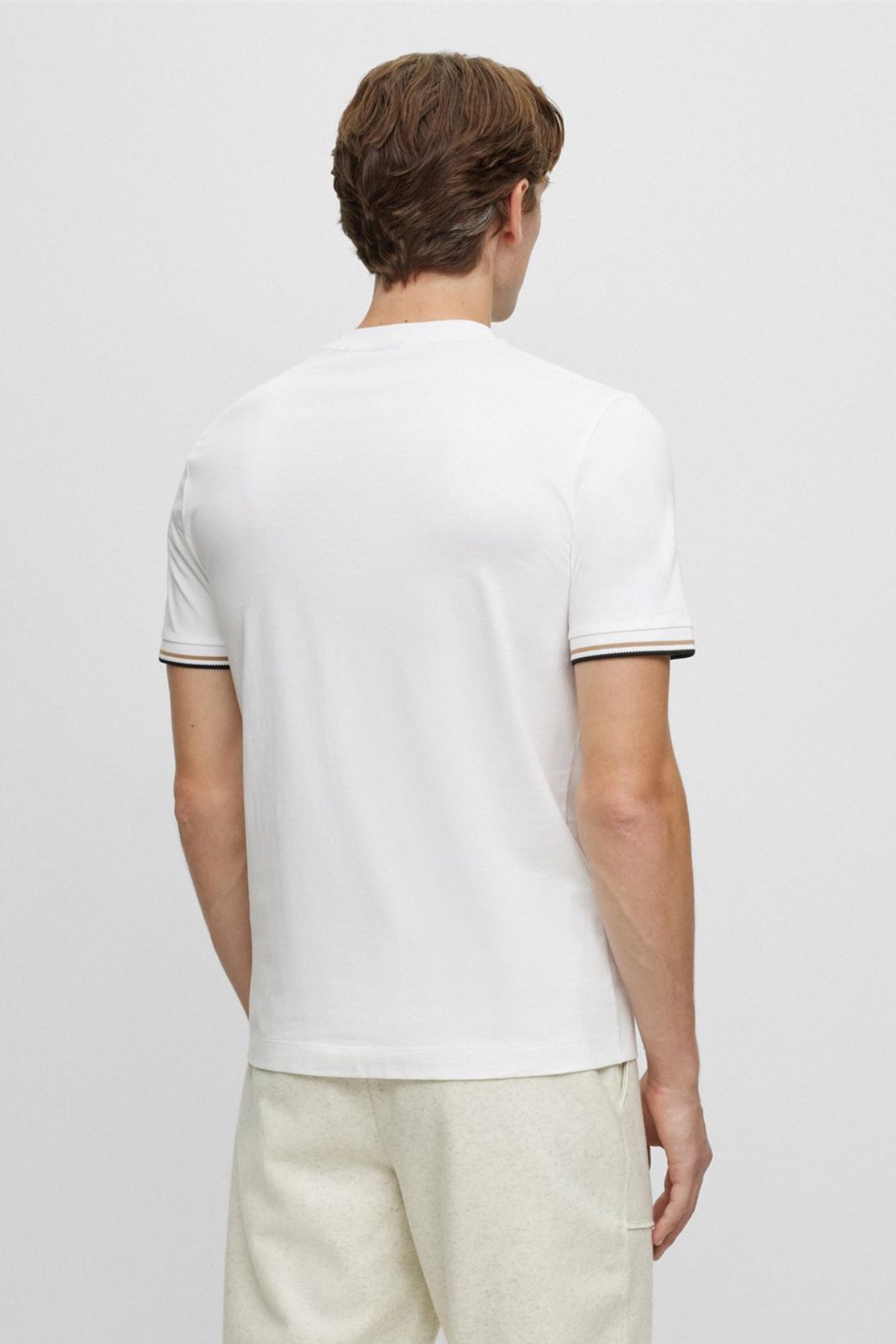 Playera Boss Casual Blanca Regular fit