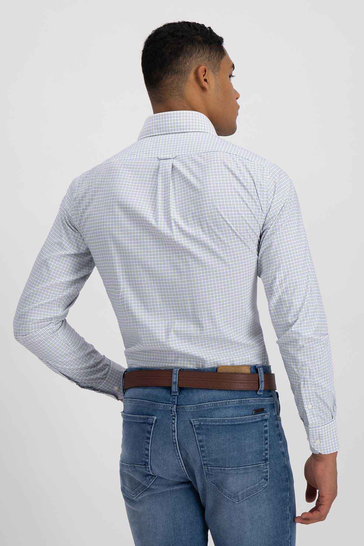 Camisa Sport Roberts Super Touch Color Azul Claro Regular Fit