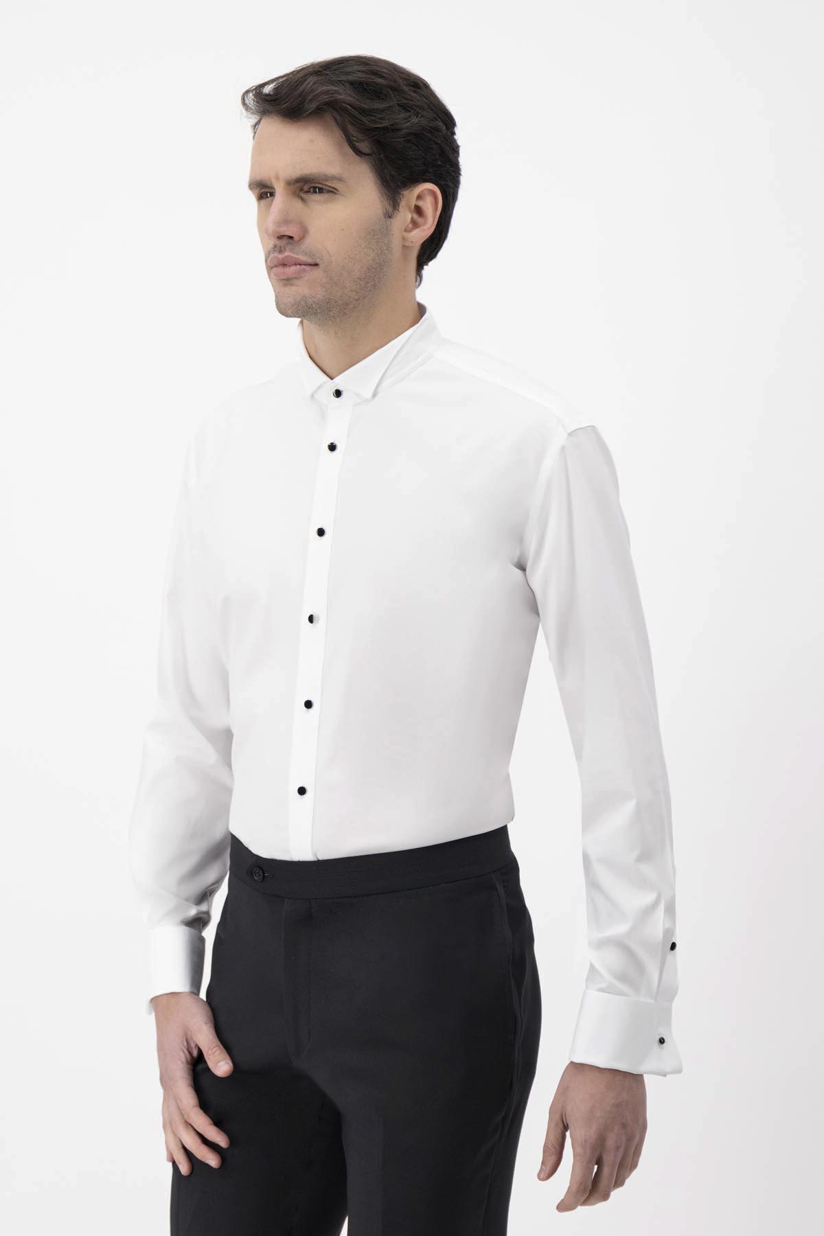 Camisa Formal NON IRON Calderoni Blanco Contemporary Fit