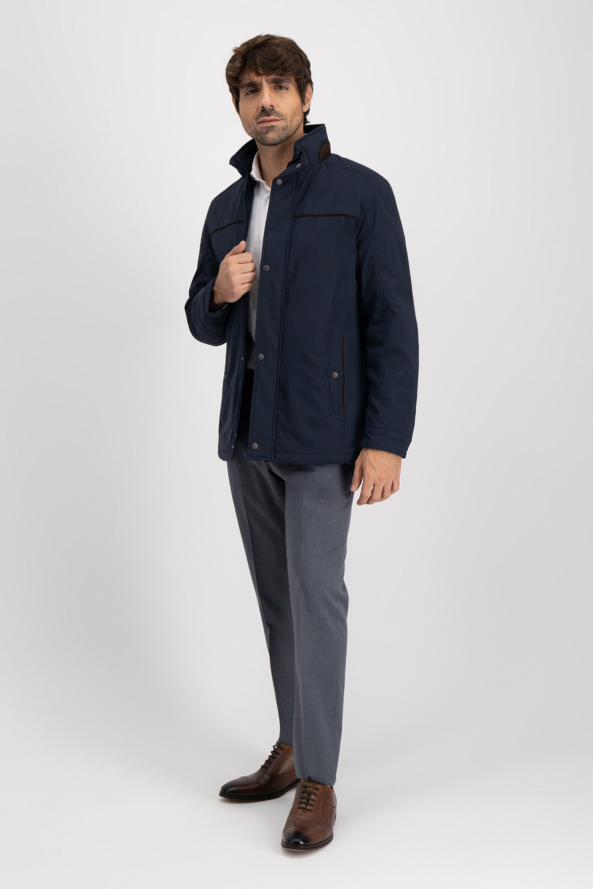 Chamarra Roberts Azul Navy Contemporary Fit