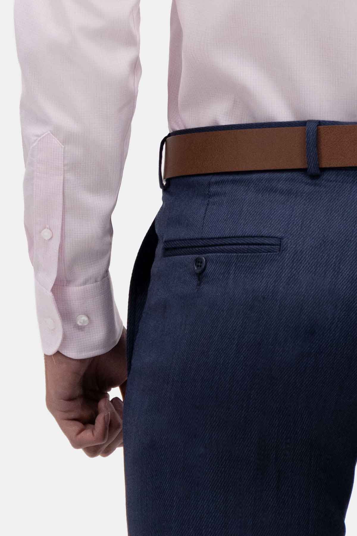 Camisa Roberts Easy Care Color Rosa Claro Slim Fit