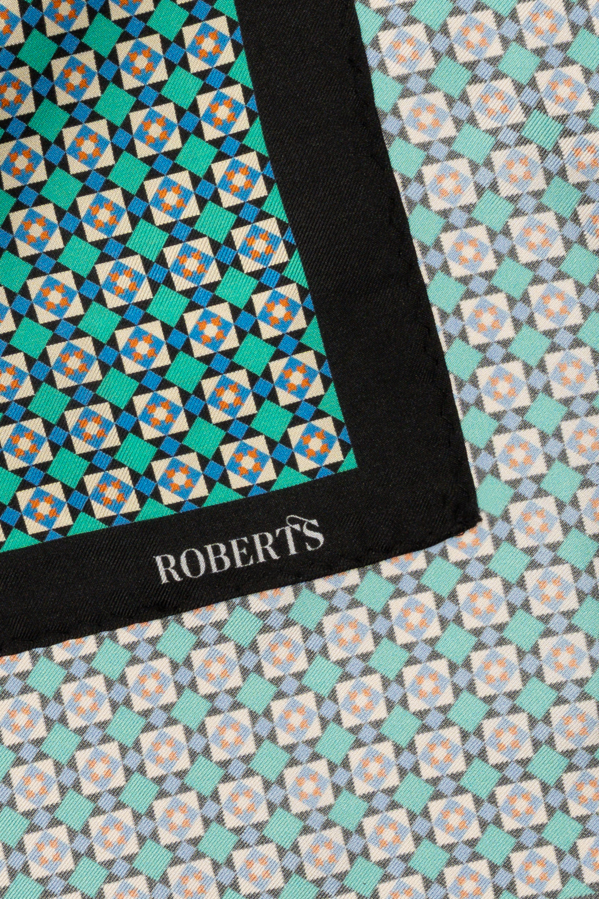 Pañuelo De Bolsillo De Seda Azul image number 2