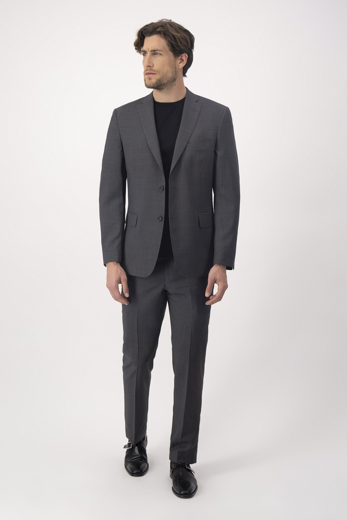 Traje Contemporary Fit Gris Oxford
