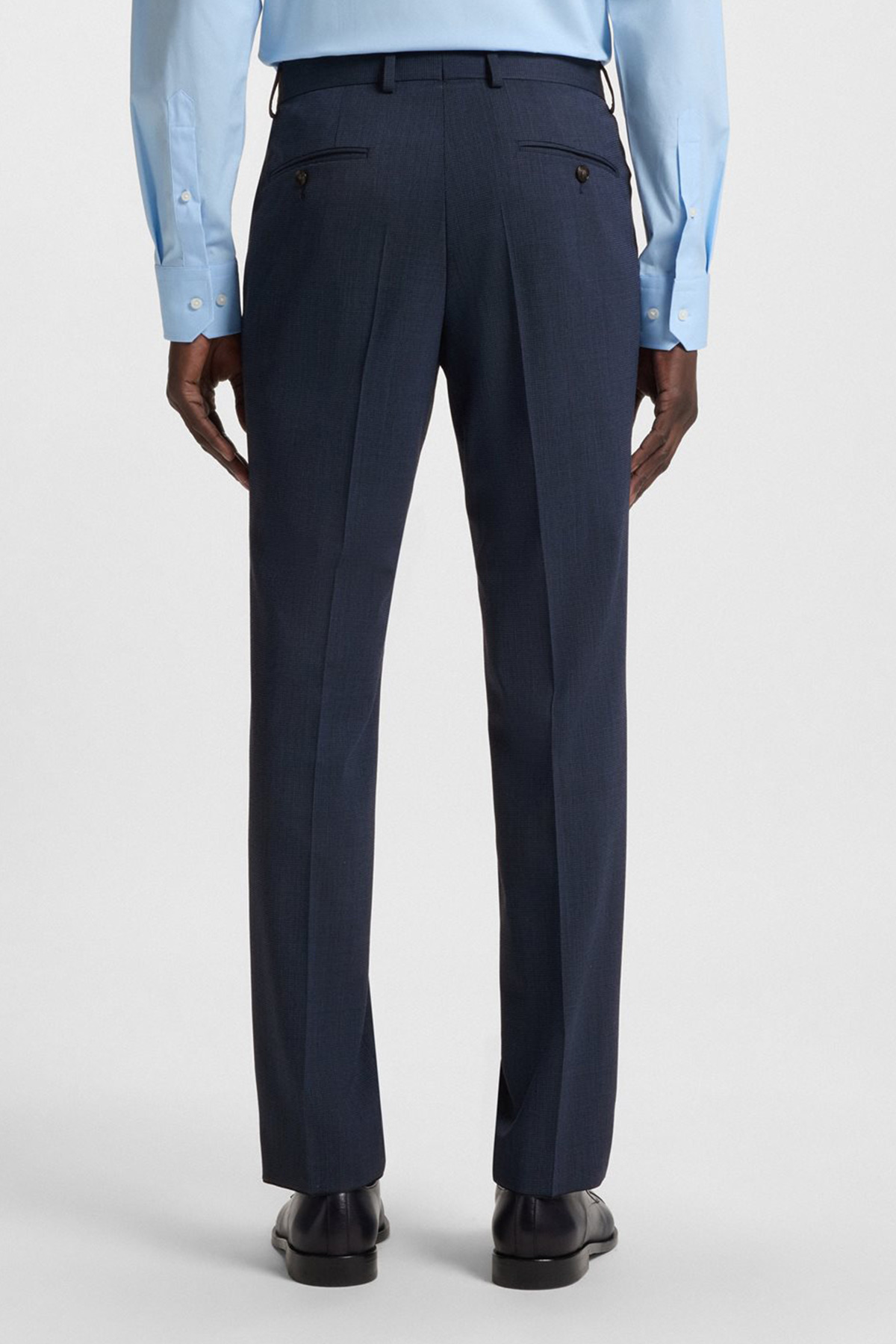 Traje Slim Fit En Tejido Elástico Con Microestampado image number 6
