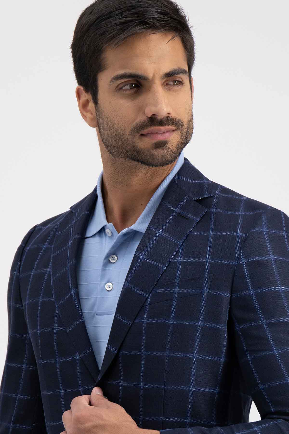 Saco Sport Hugo Boss Regular Fit Azul Marino image number 2