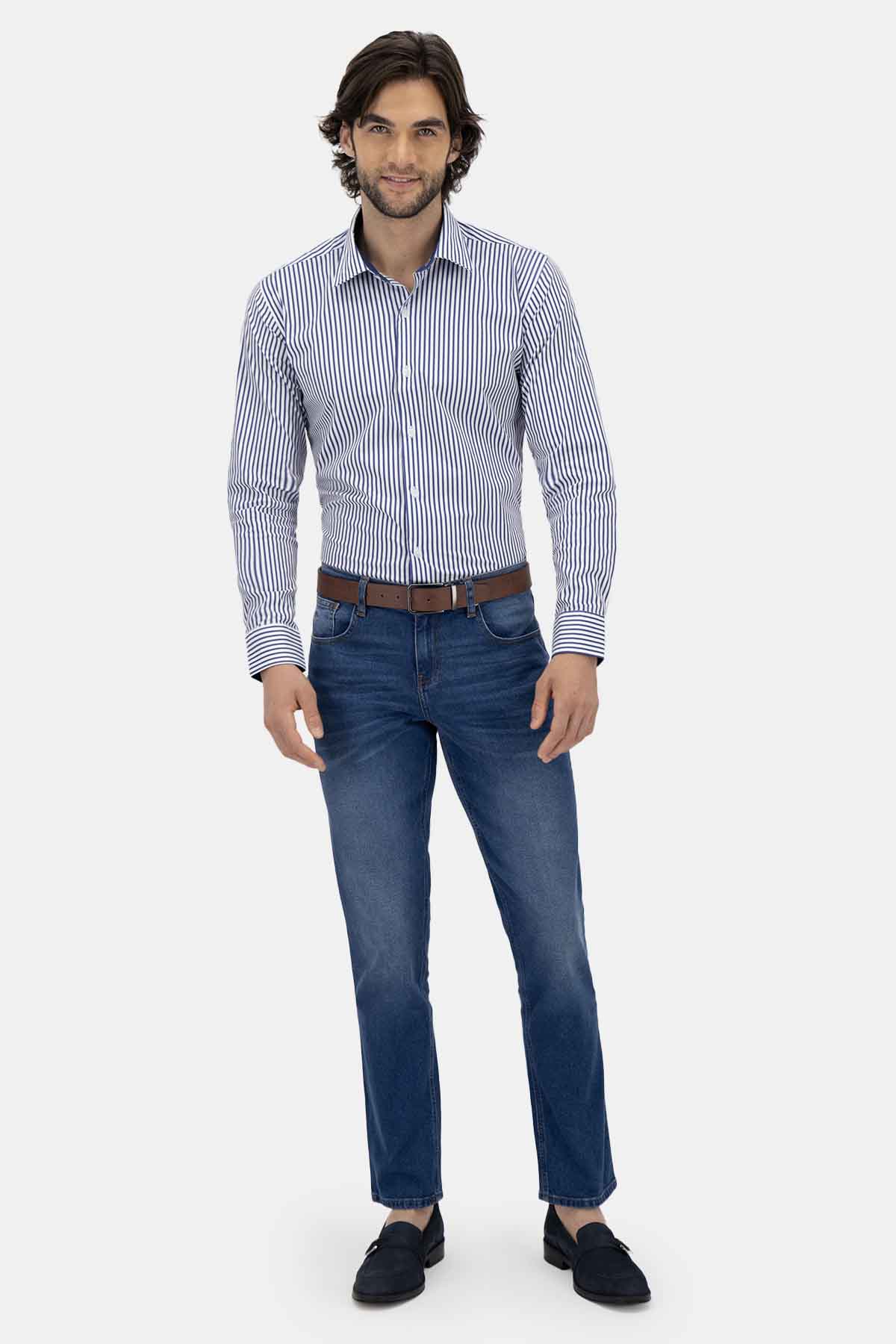 Camisa Roberts Red Azul Marino Slim Fit