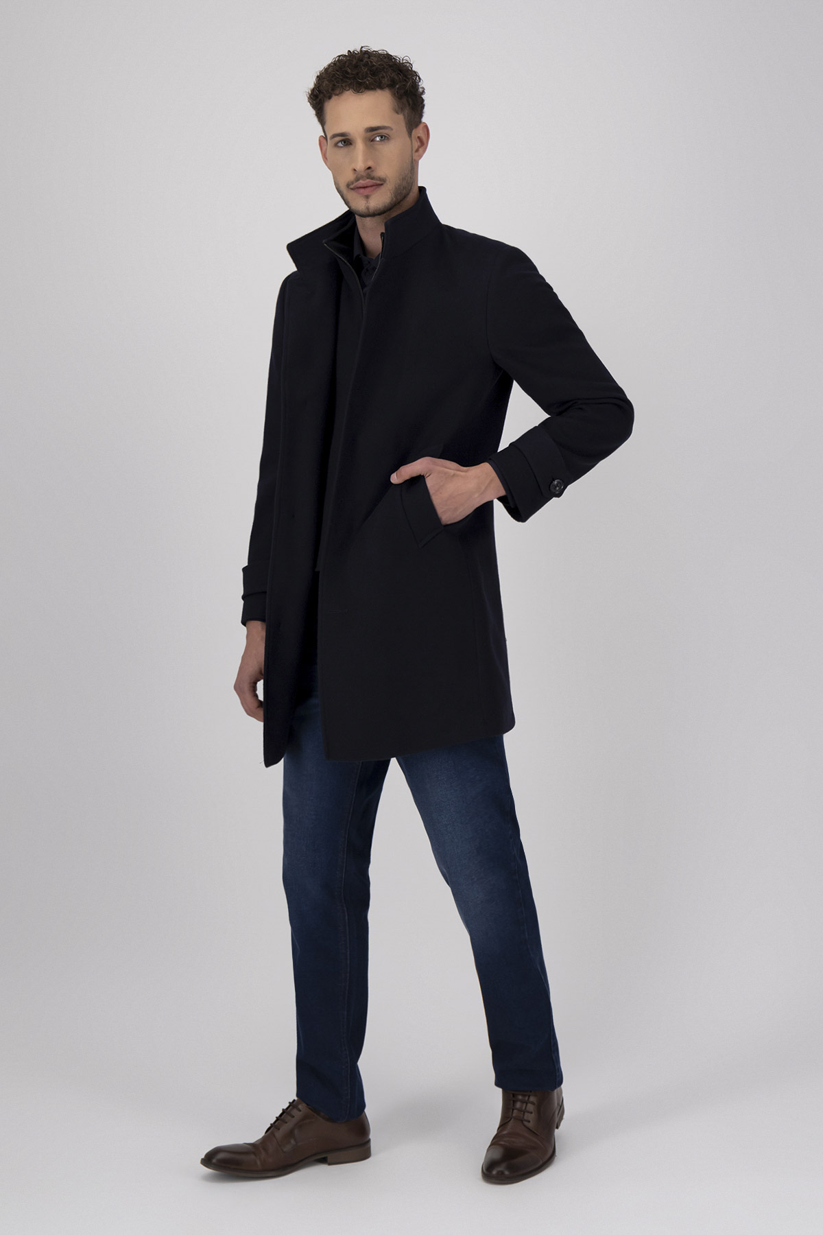 Abrigo Azul Marino Slim Fit