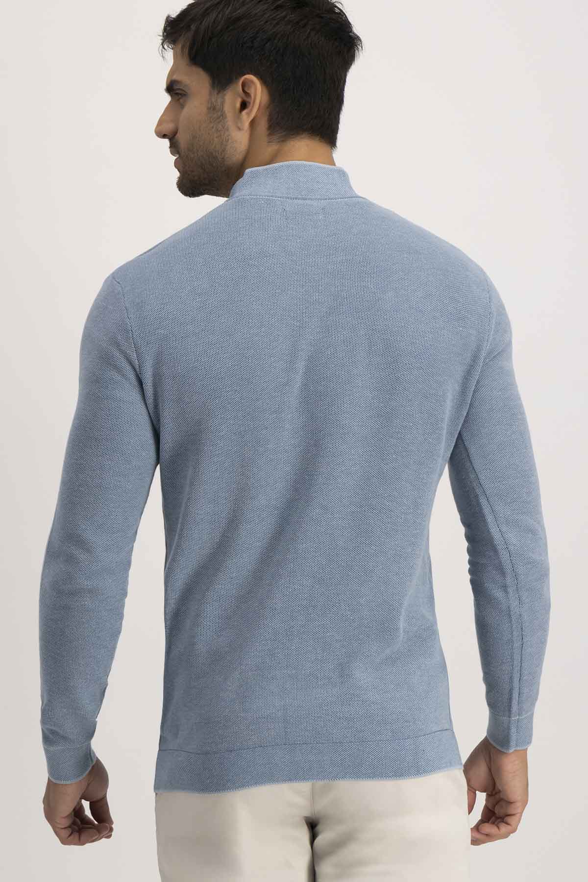 Suéter PREMIUM COTTON Roberts Azul Contemporary Fit