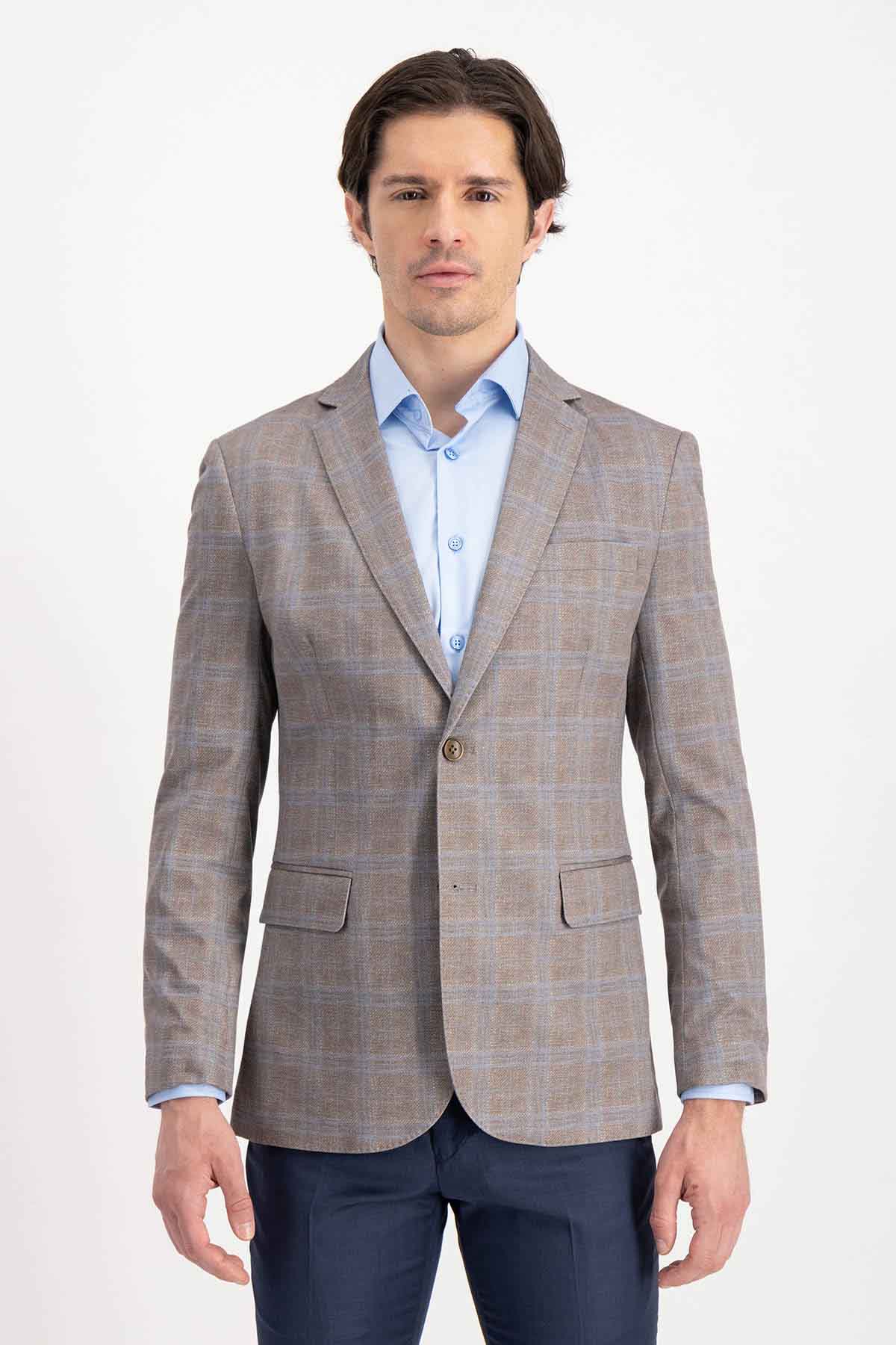 Saco Casual Roberts Red Beige Slim Fit