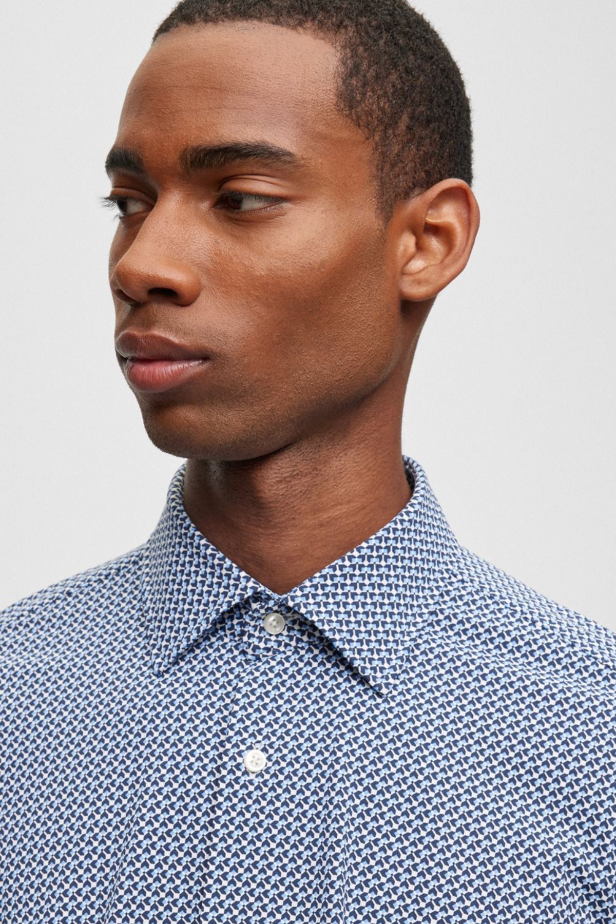 Camisa Boss Formal Azul Slim fit
