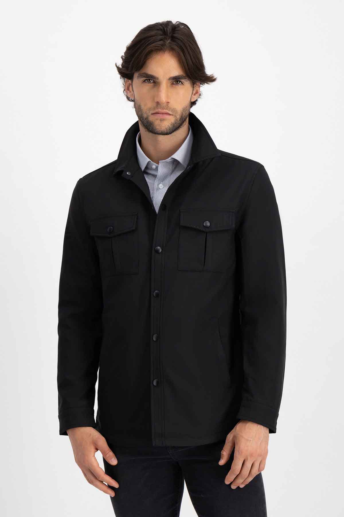 Sobrecamisa Roberts Red Negro Slim Fit