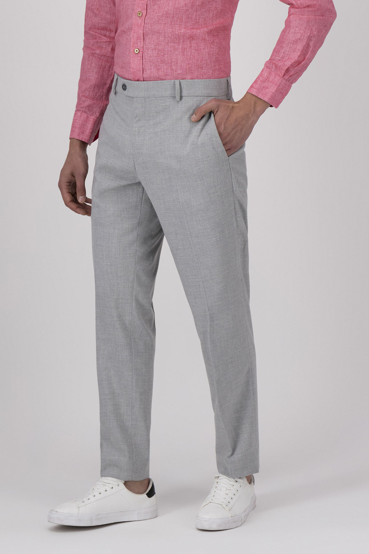 Pantalón Formal Color Gris Slim Fit
