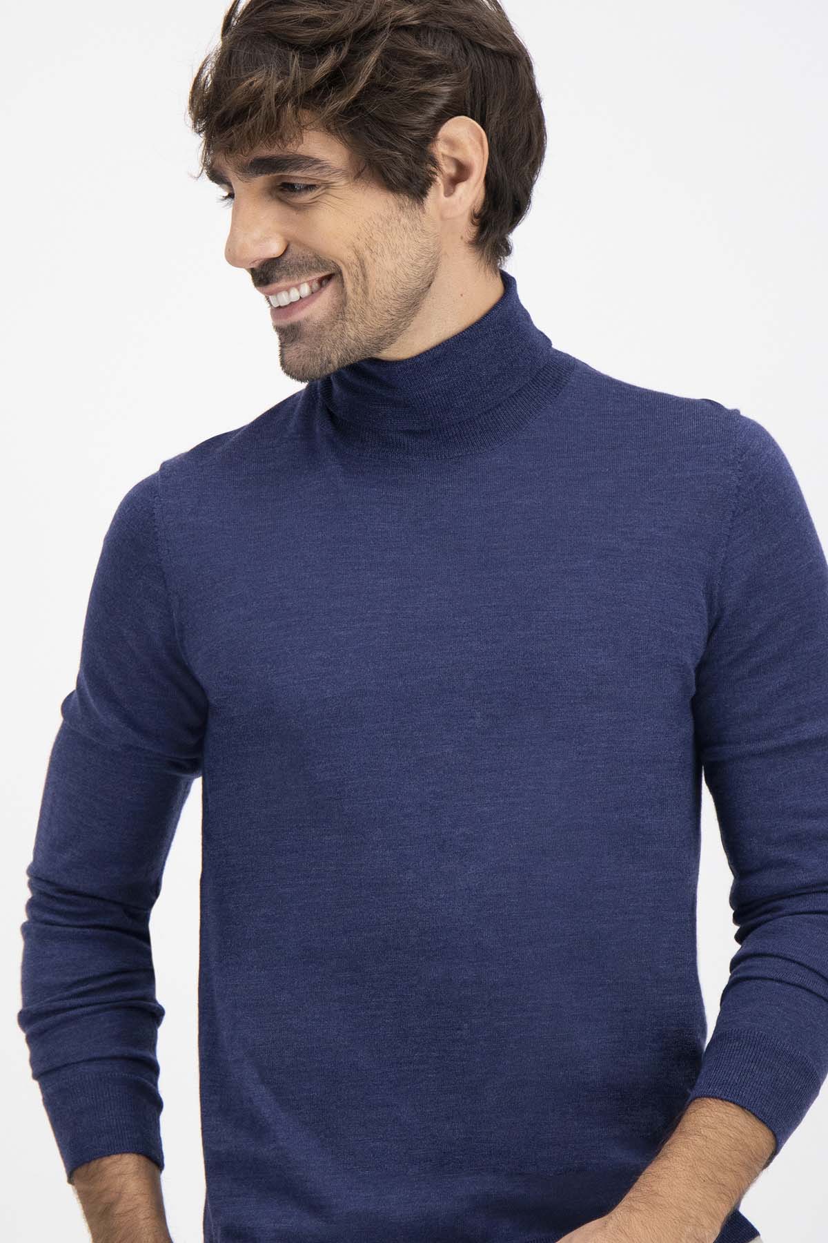 Suéter Calderoni Azul Contemporary Fit