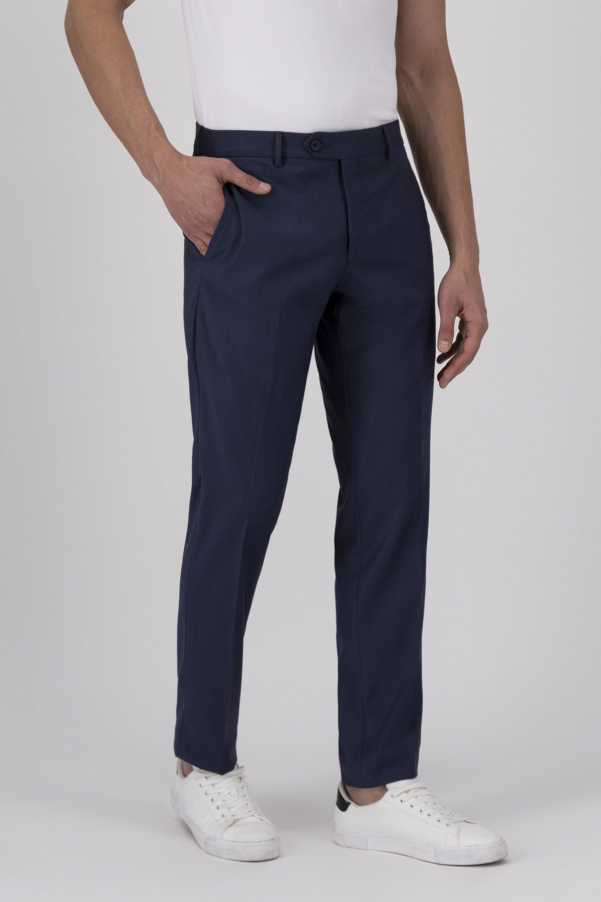 Pantalón Formal Color Azul Marino Slim Fit