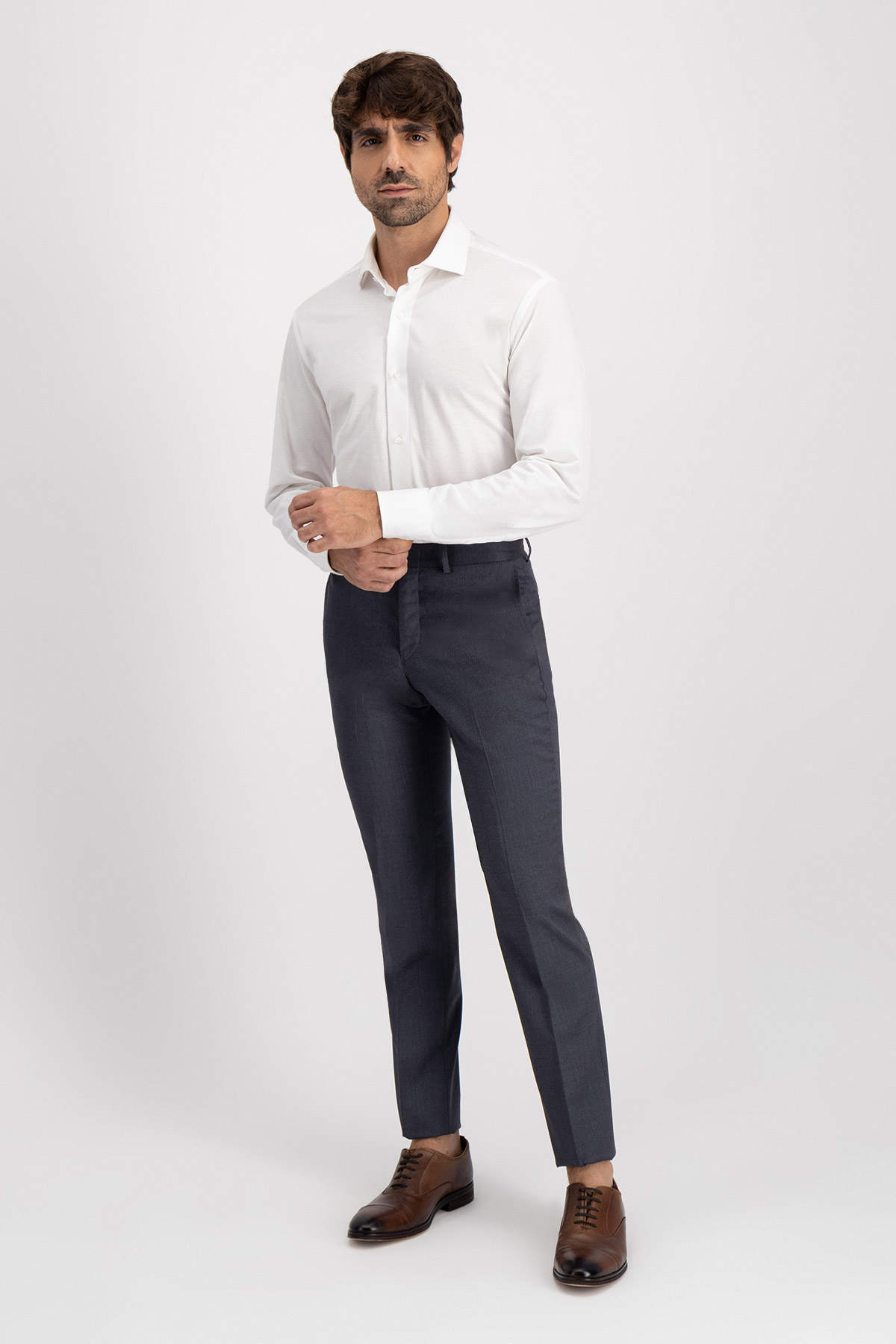 Pantalón Separate Calderoni Gris Oxford Contemporary Fit