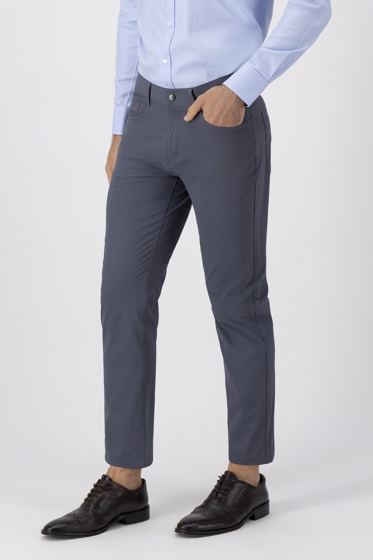 Pantalón Slim Fit Gris