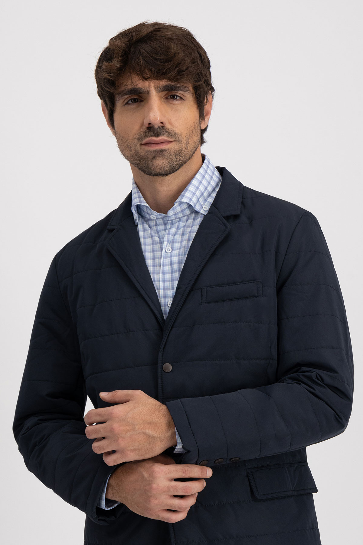 Chamarra Roberts Azul Navy Contemporary Fit