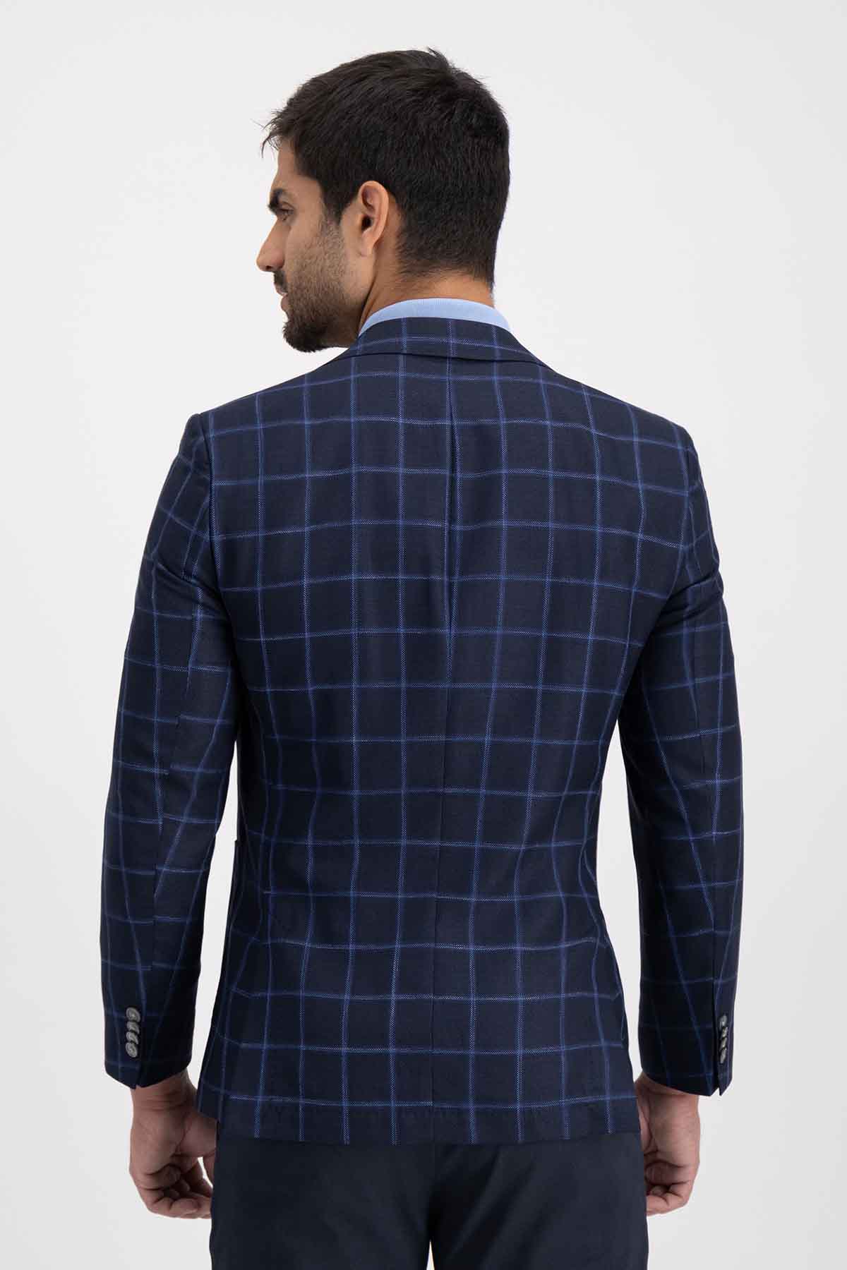 Saco Sport Hugo Boss Regular Fit Azul Marino image number 3