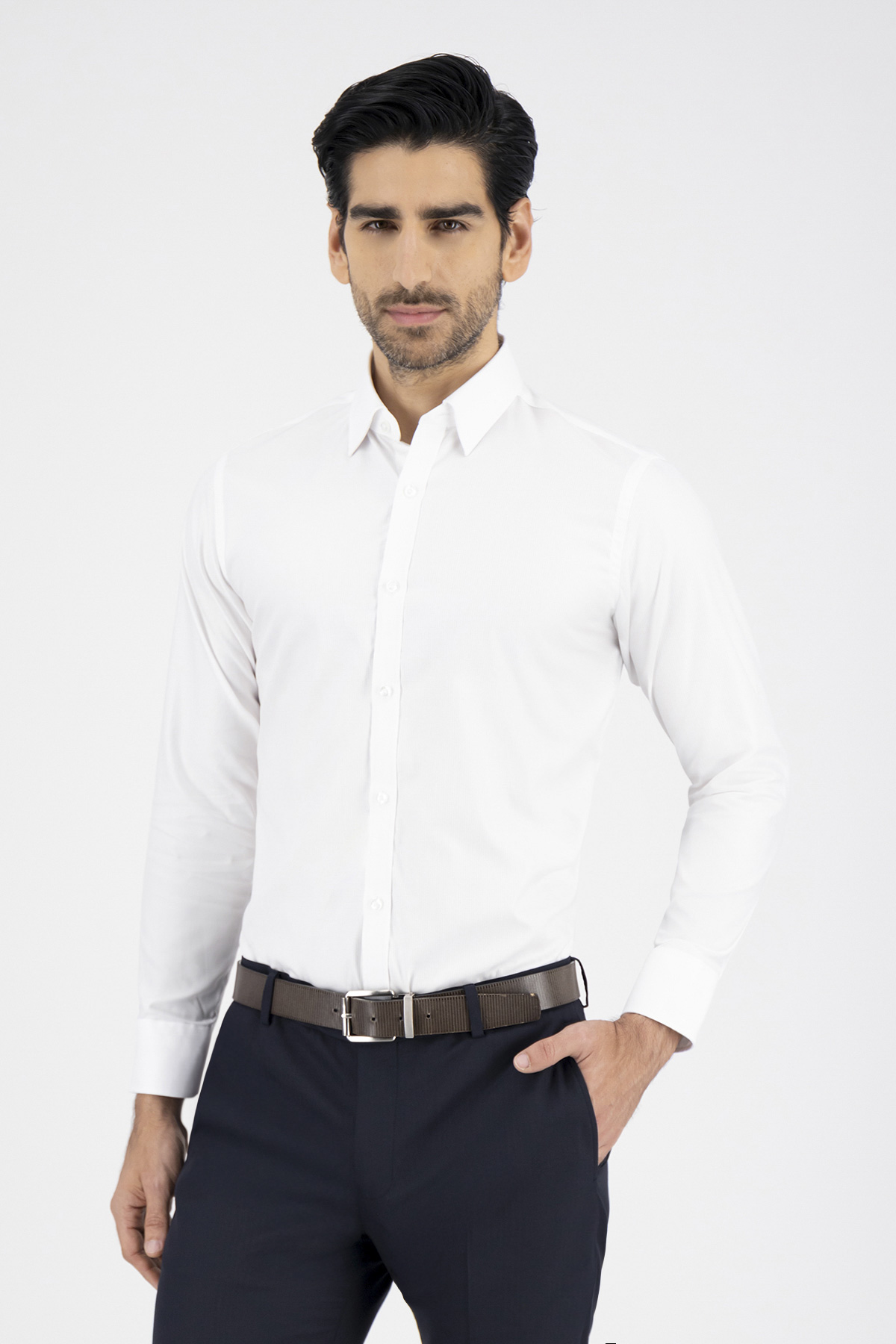 Camisa Formal Easy Care Deep White Slim Fit Blanco