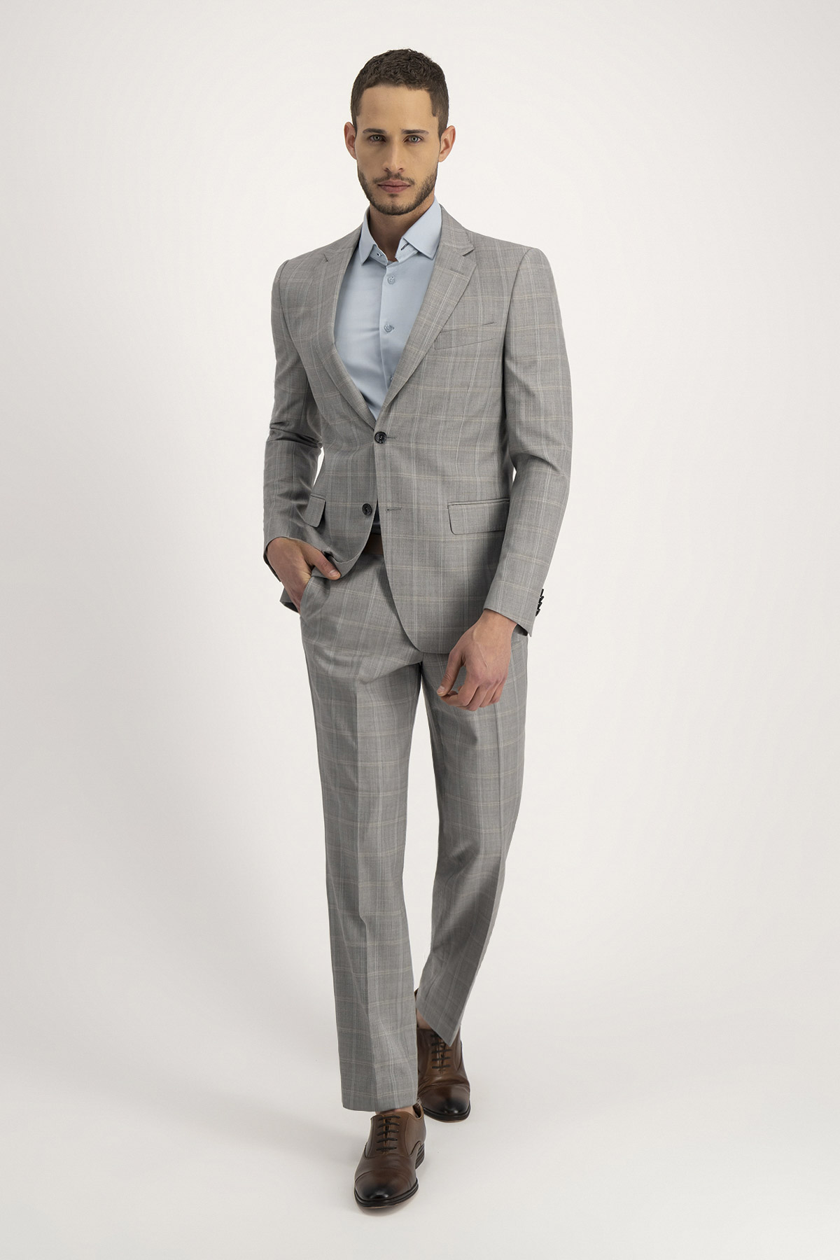 Traje Roberts Gris Acero Contemporary Fit