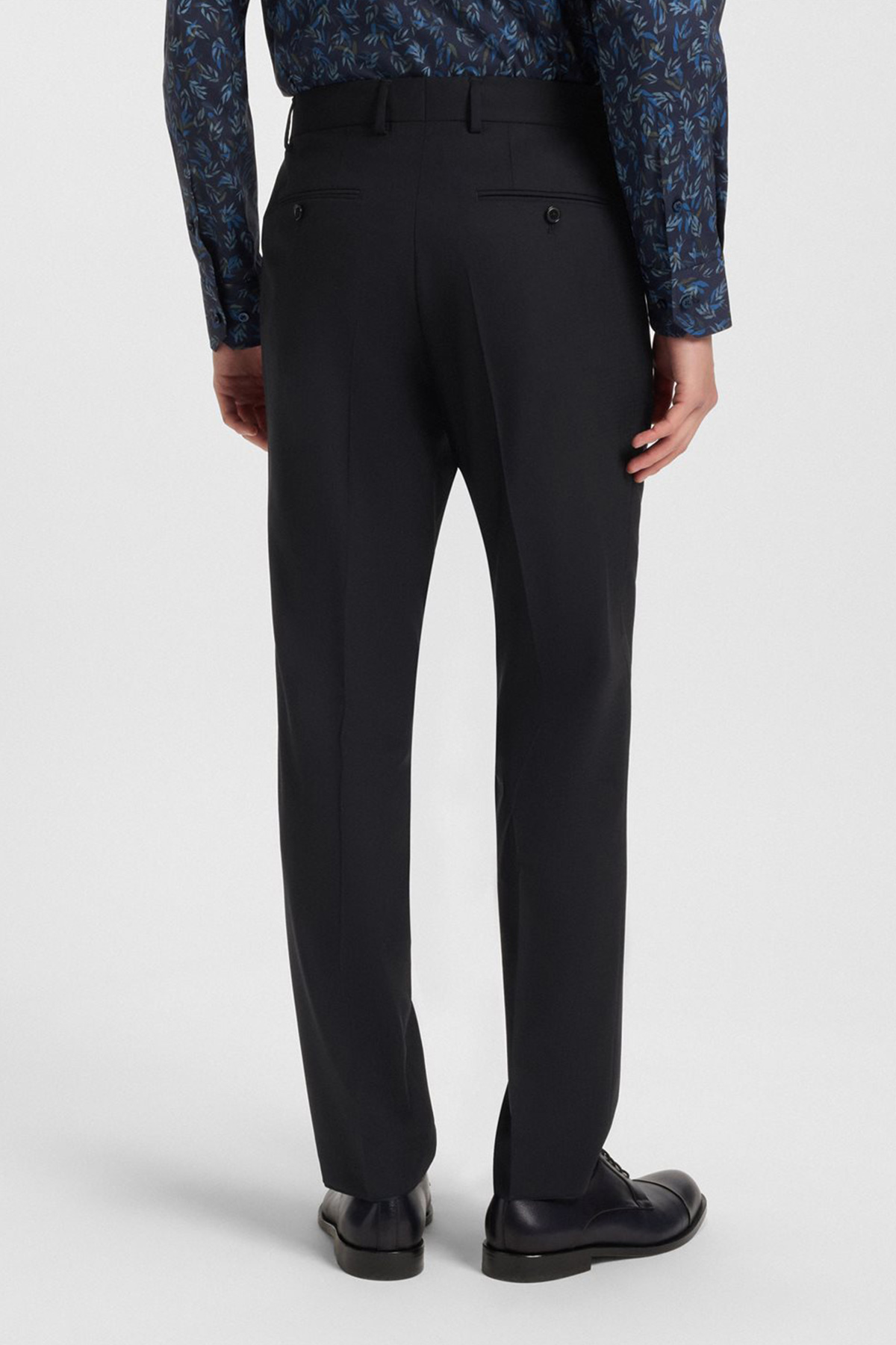 Traje Regular Fit De Lana Elástica Con Microestampado image number 6