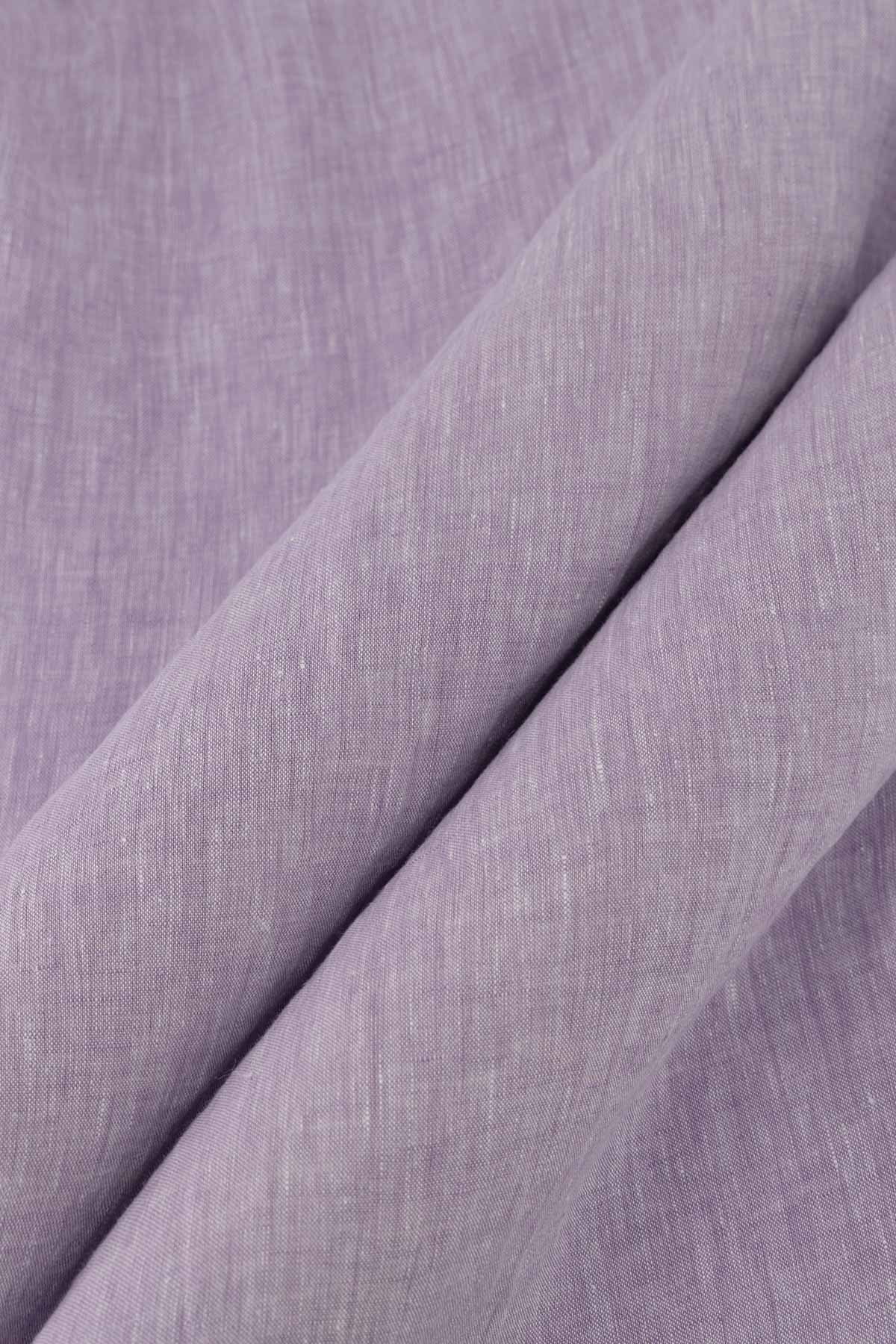 Camisa Casual LINEN Color Lila Regular Fit