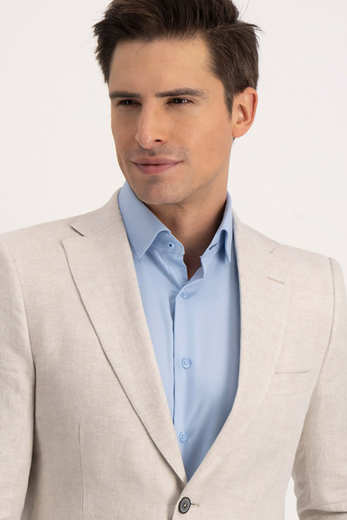 Saco Beige Claro Slim Fit