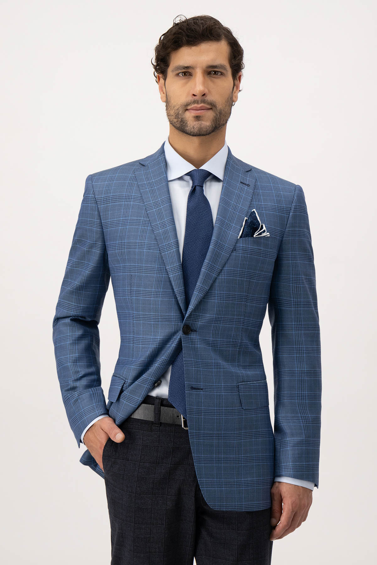 Saco Sport Calderoni Couture Azul Slim Fit