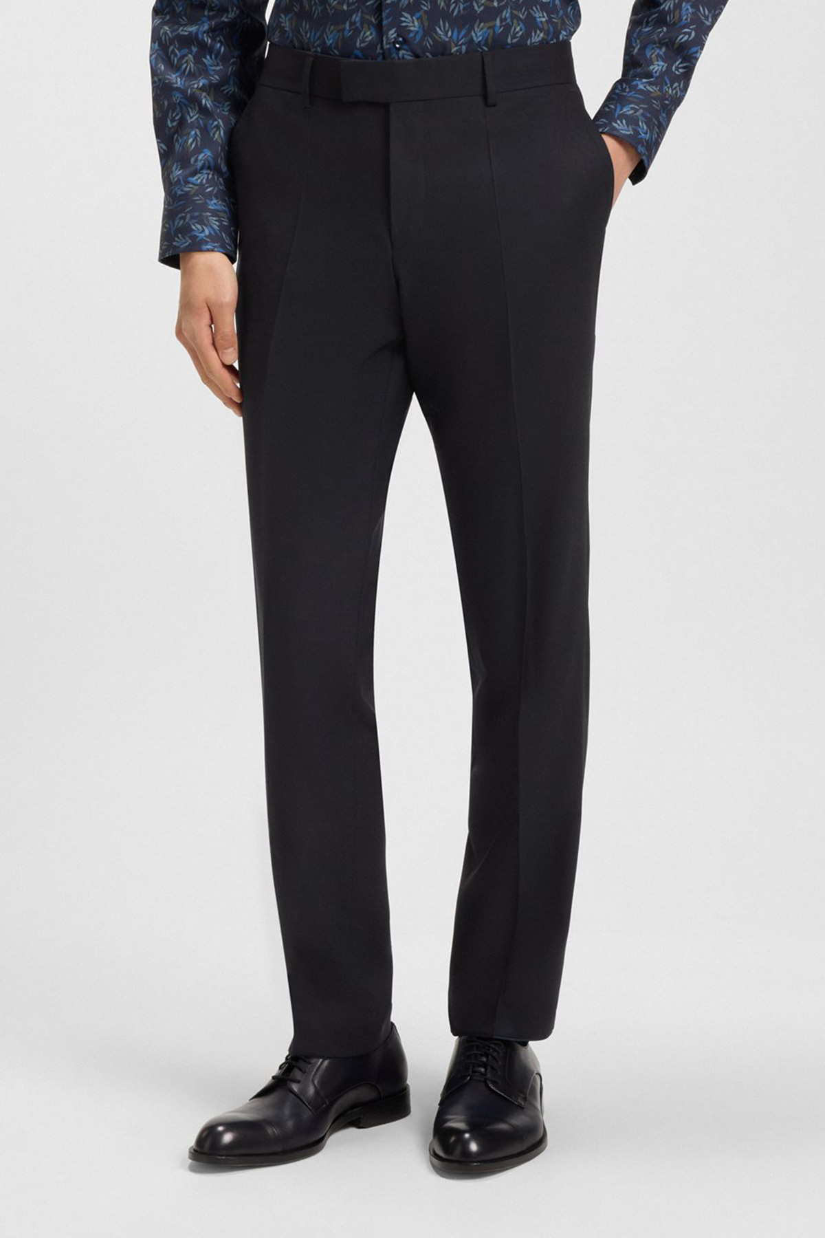 Traje Regular Fit De Lana Elástica Con Microestampado image number 5