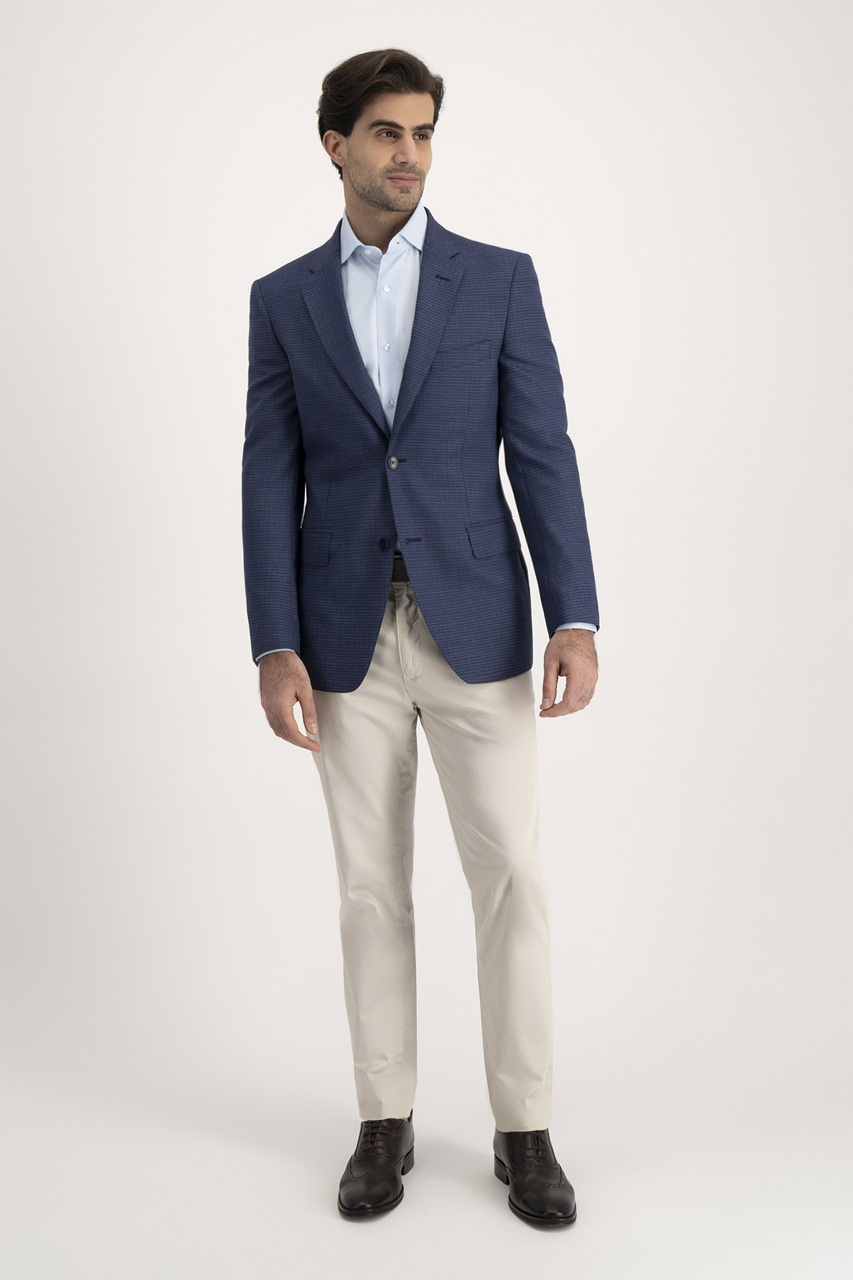 Saco Casual Roberts Azul Cobalto Contemporary Fit