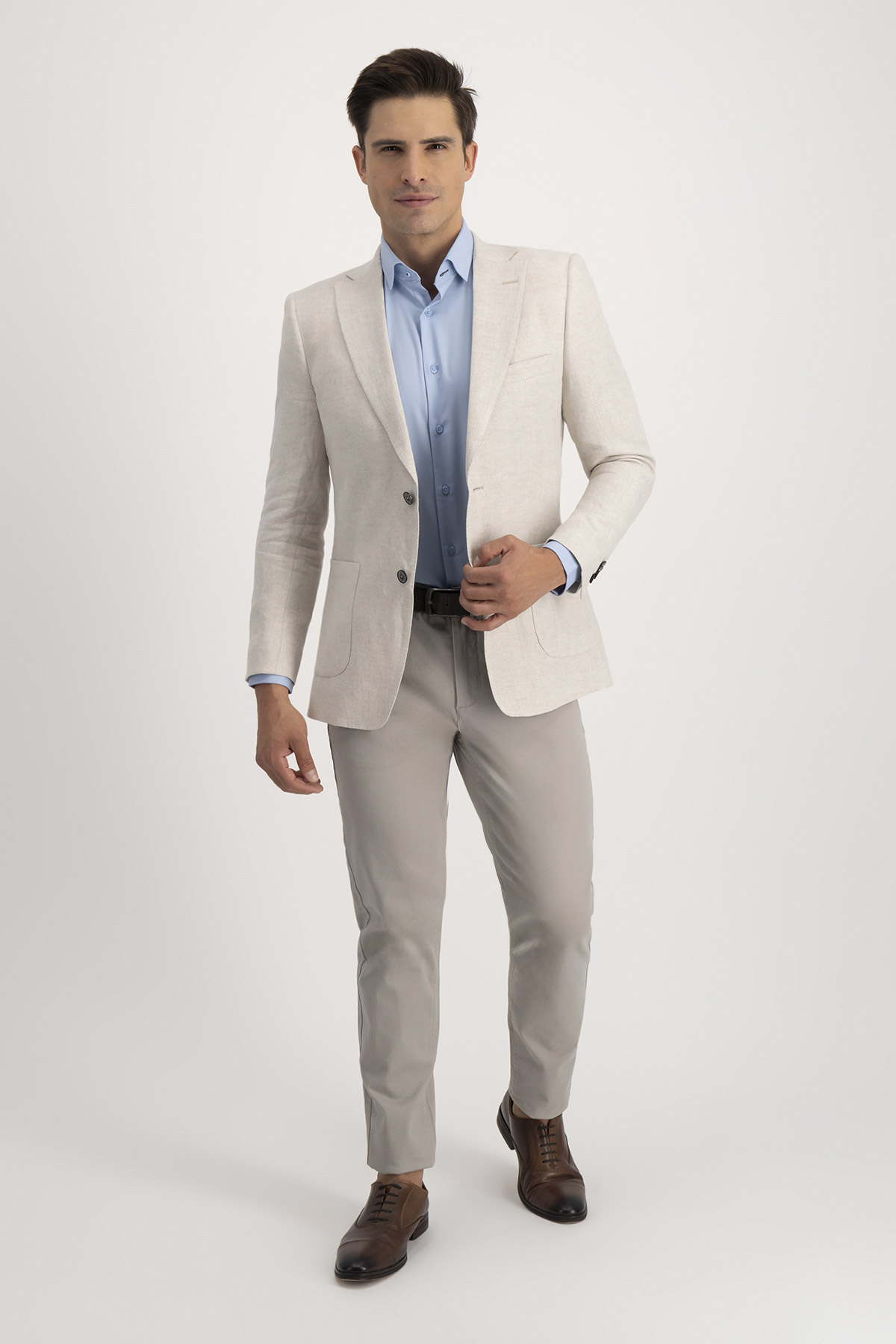 Saco Beige Claro Slim Fit