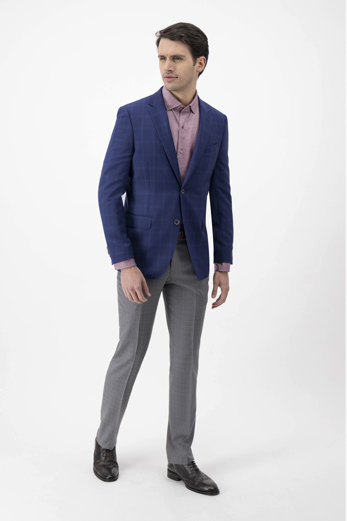 Saco Calderoni Azul Contemporary Fit