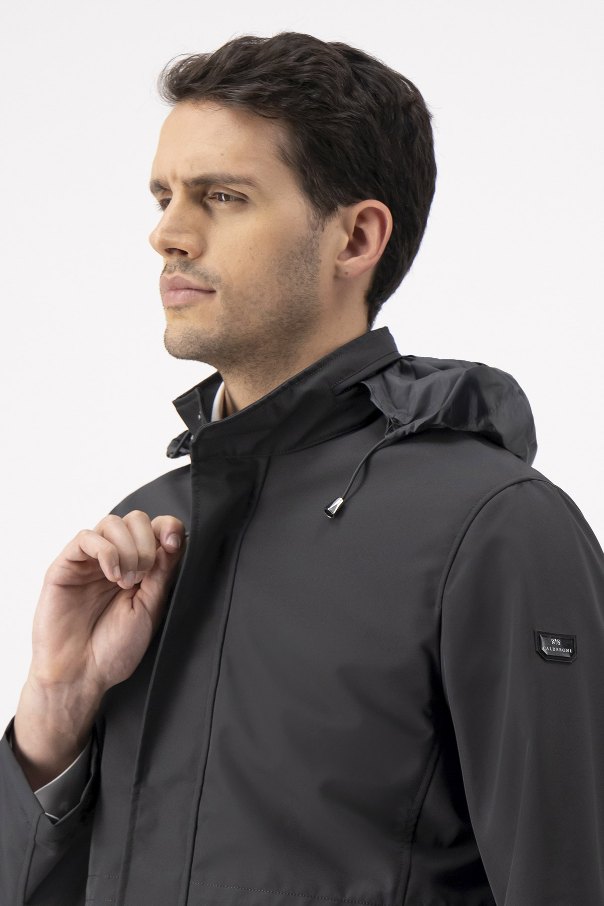 Chamarra Contemporary Fit Gris Oxford