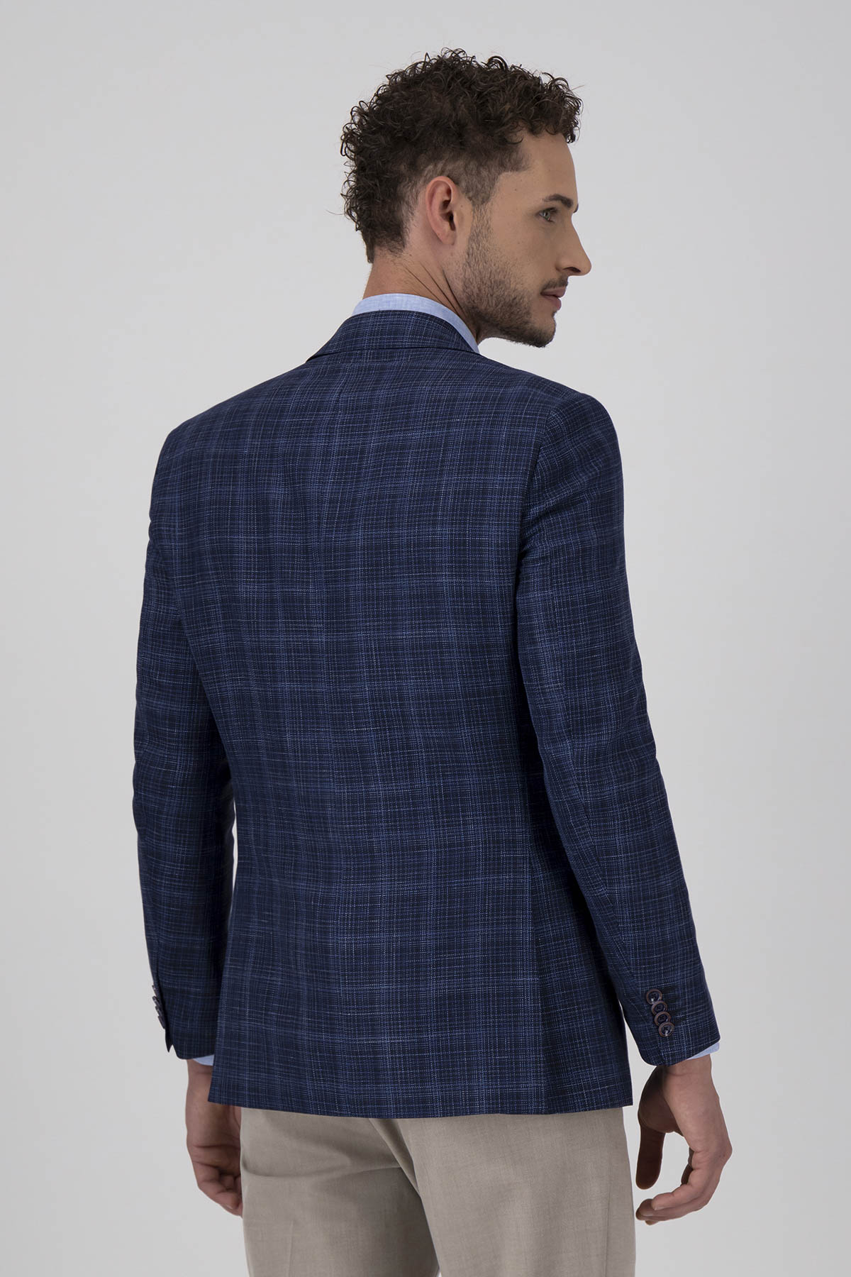 Saco Casual Color Azul Marino Slim Fit
