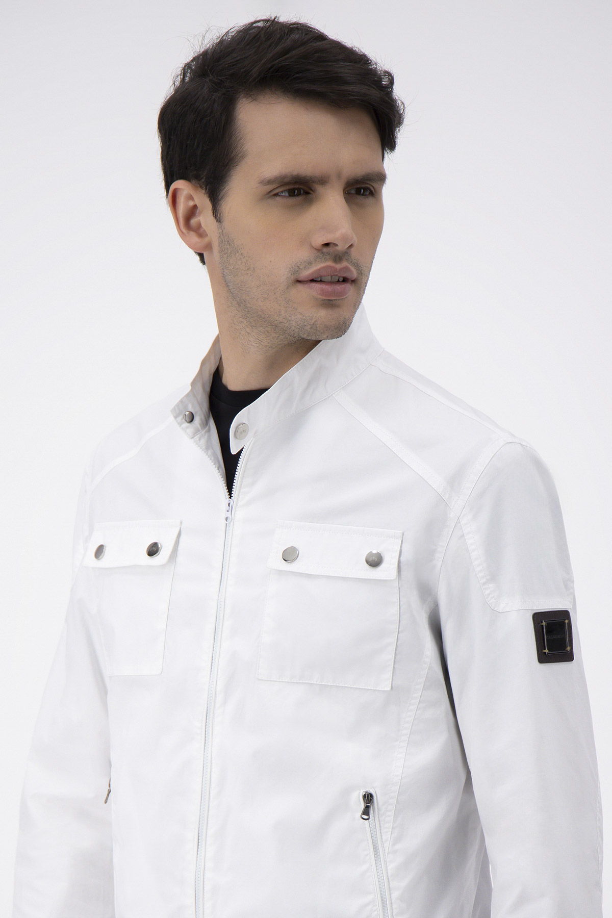 Chamarra Calderoni Blanco Contemporary Fit