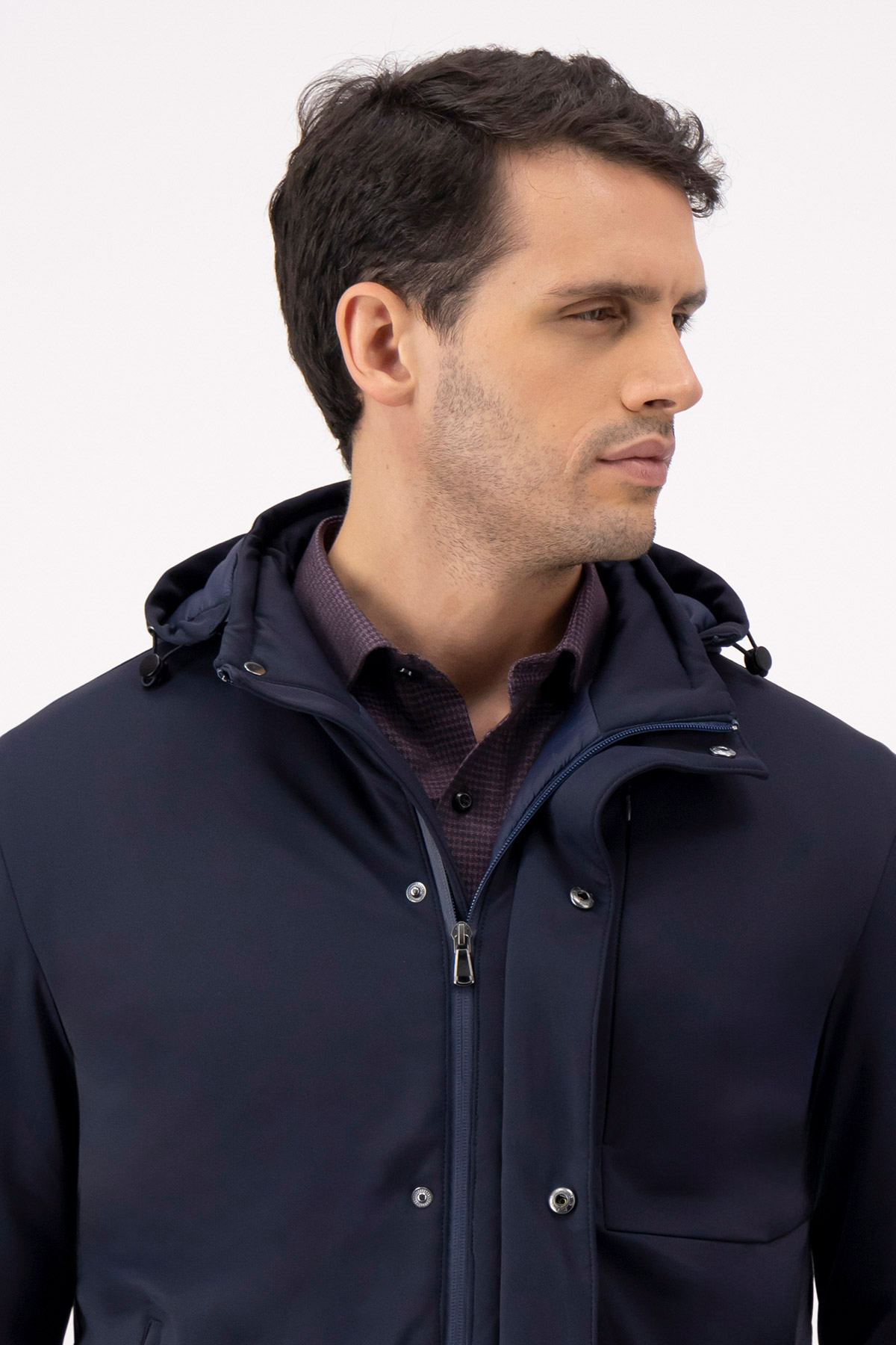 Chamarra Contemporary Fit Azul Marino